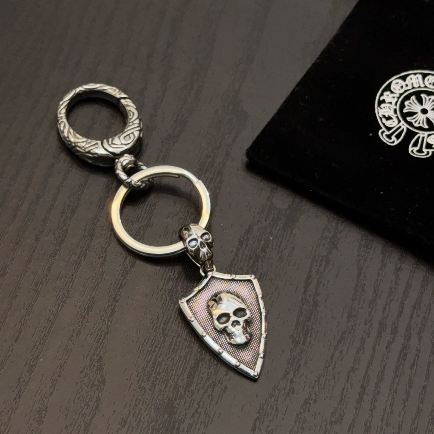 Chrome Hearts ❤️ 克罗心盾牌钥匙扣 大龙虾扣 雕刻工艺 精工品质 纯手工打造 ～正品开模