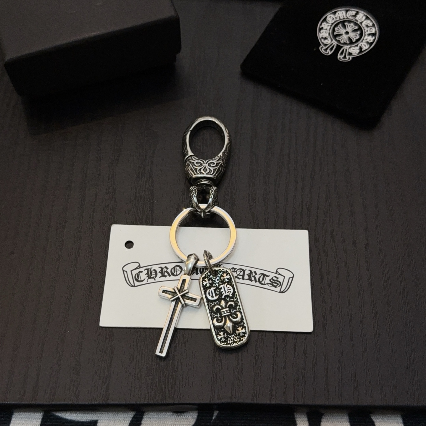 Chrome Hearts ❤️ 克罗心十字架钥匙扣 大龙虾扣 雕刻工艺 精工品质 纯手工打造 ～正品开