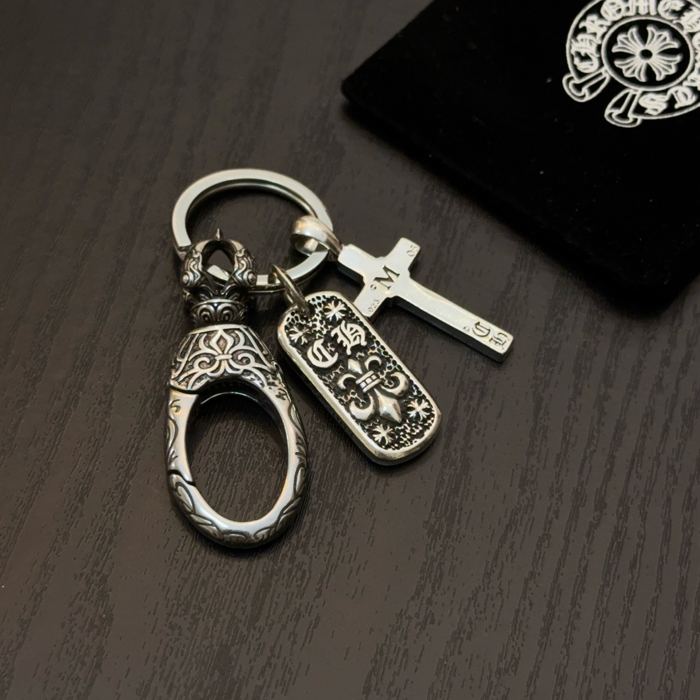 Chrome Hearts ❤️ 克罗心十字架钥匙扣 大龙虾扣 雕刻工艺 精工品质 纯手工打造 ～正品开