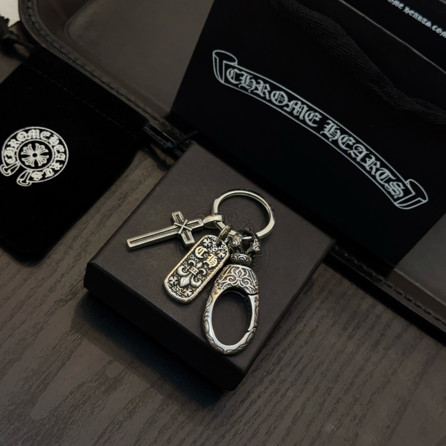 Chrome Hearts ❤️ 克罗心十字架钥匙扣 大龙虾扣 雕刻工艺 精工品质 纯手工打造 ～正品开