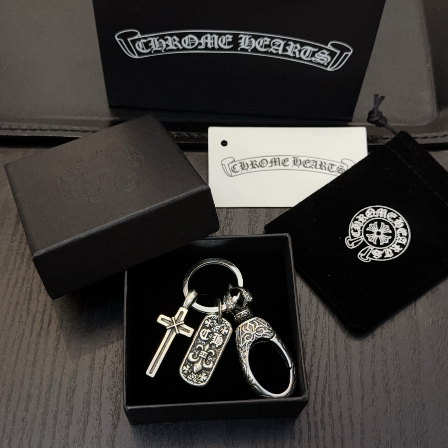 Chrome Hearts ❤️ 克罗心十字架钥匙扣 大龙虾扣 雕刻工艺 精工品质 纯手工打造 ～正品开