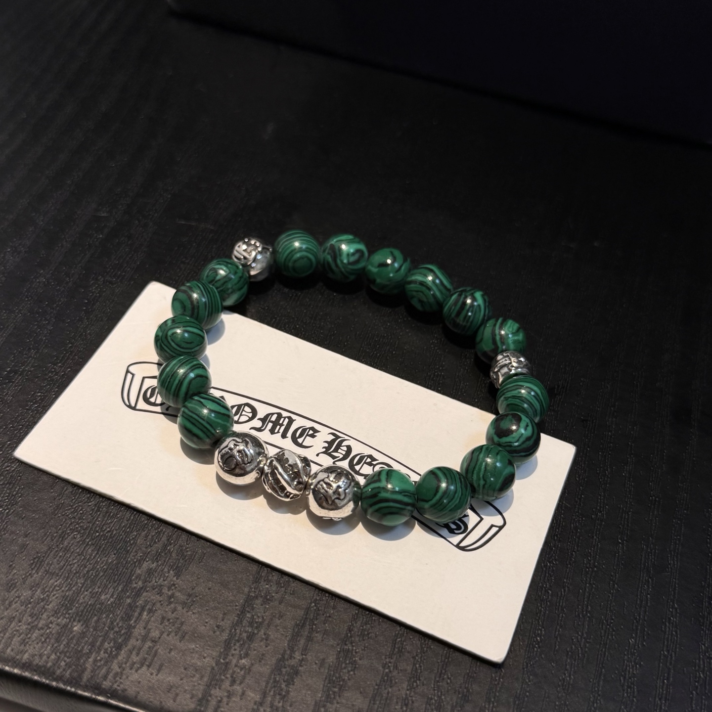 新款【专柜品质】Chrome Hearts克罗心 经典复古多元素孔雀石手串手链 ，快手/ins/小红书热