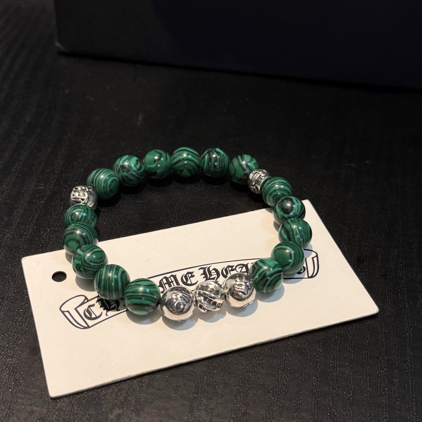 新款【专柜品质】Chrome Hearts克罗心 经典复古多元素孔雀石手串手链 ，快手/ins/小红书热