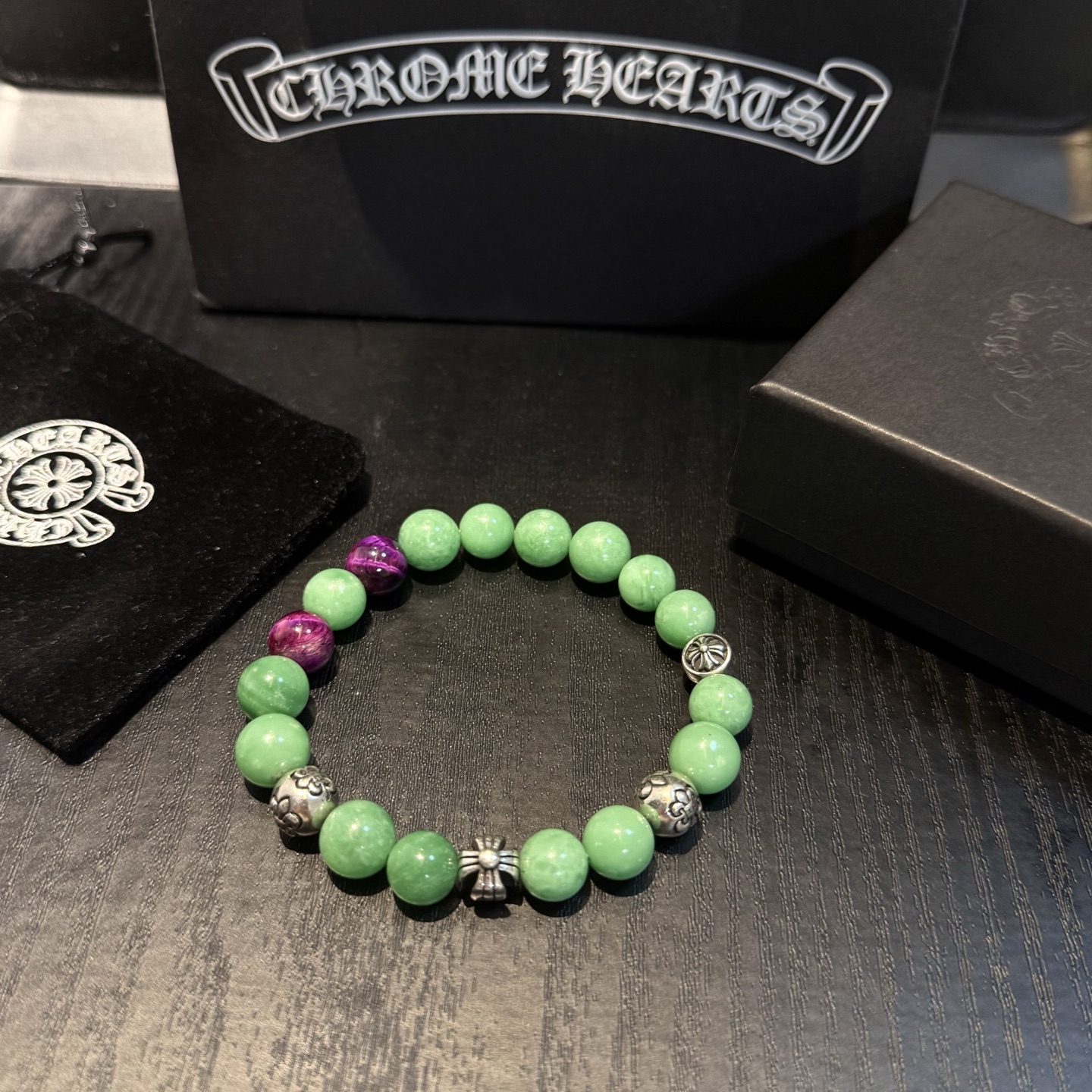 新款【专柜品质】Chrome Hearts克罗心 经典复古多元素手串手链 ，快手/ins/小红书热门，凹