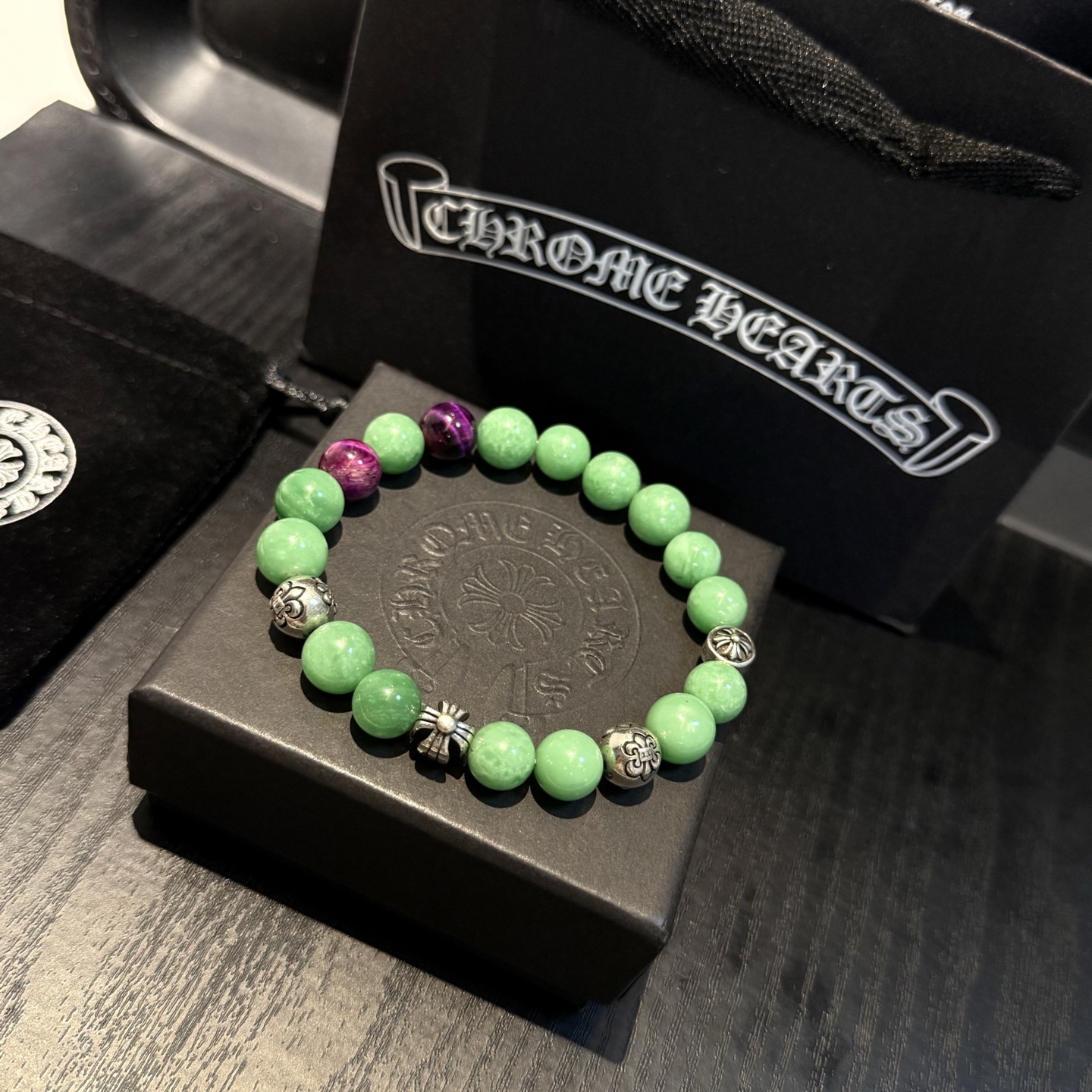 新款【专柜品质】Chrome Hearts克罗心 经典复古多元素手串手链 ，快手/ins/小红书热门，凹