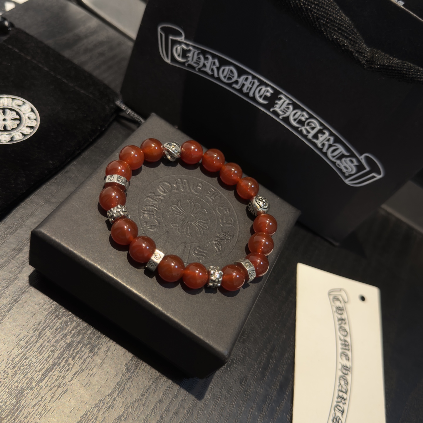 新款【专柜品质】Chrome Hearts克罗心 经典复古多元素手串手链 ，快手/ins/小红书热门，凹