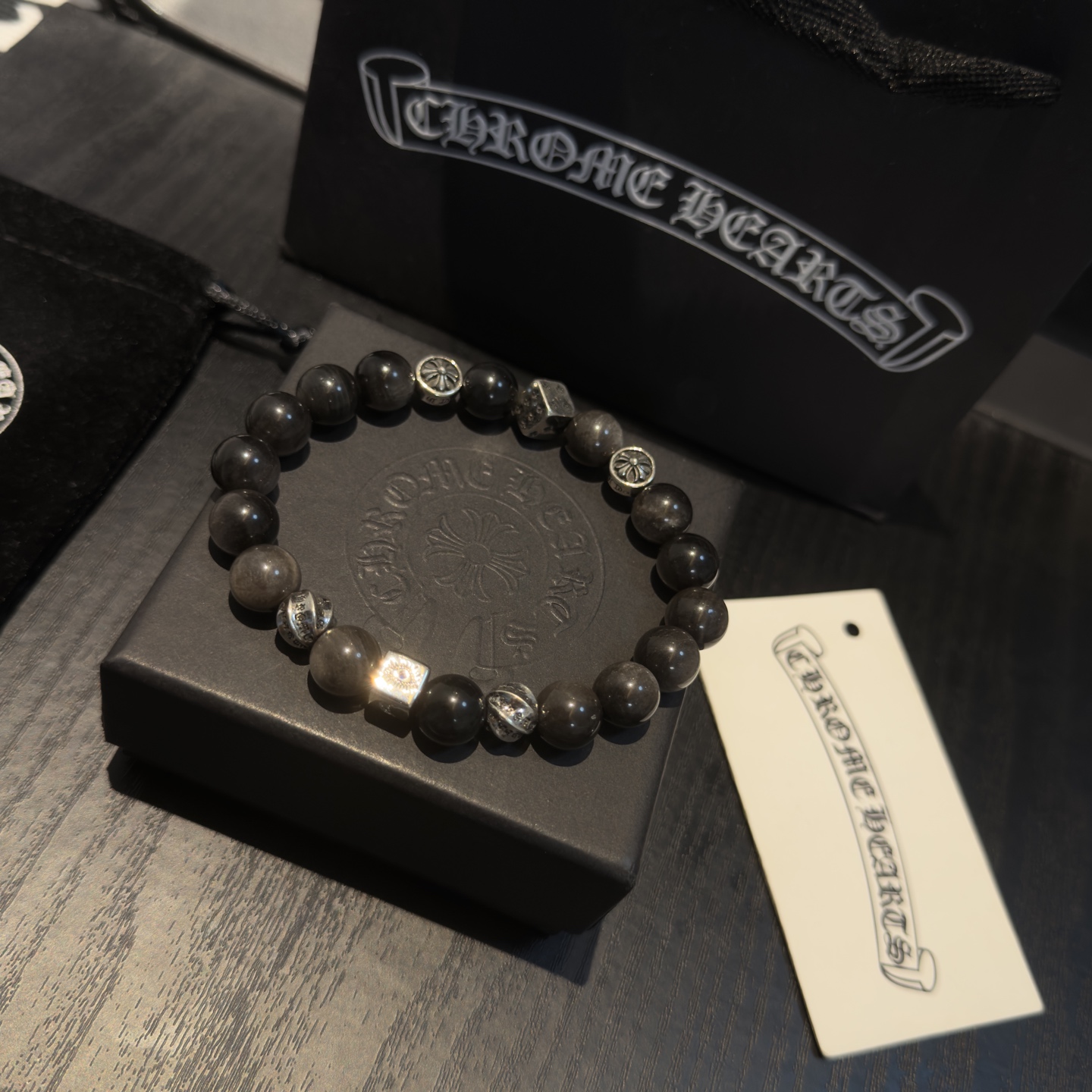 新款【专柜品质】Chrome Hearts克罗心 经典复古多元素手串手链 ，快手/ins/小红书热门，凹