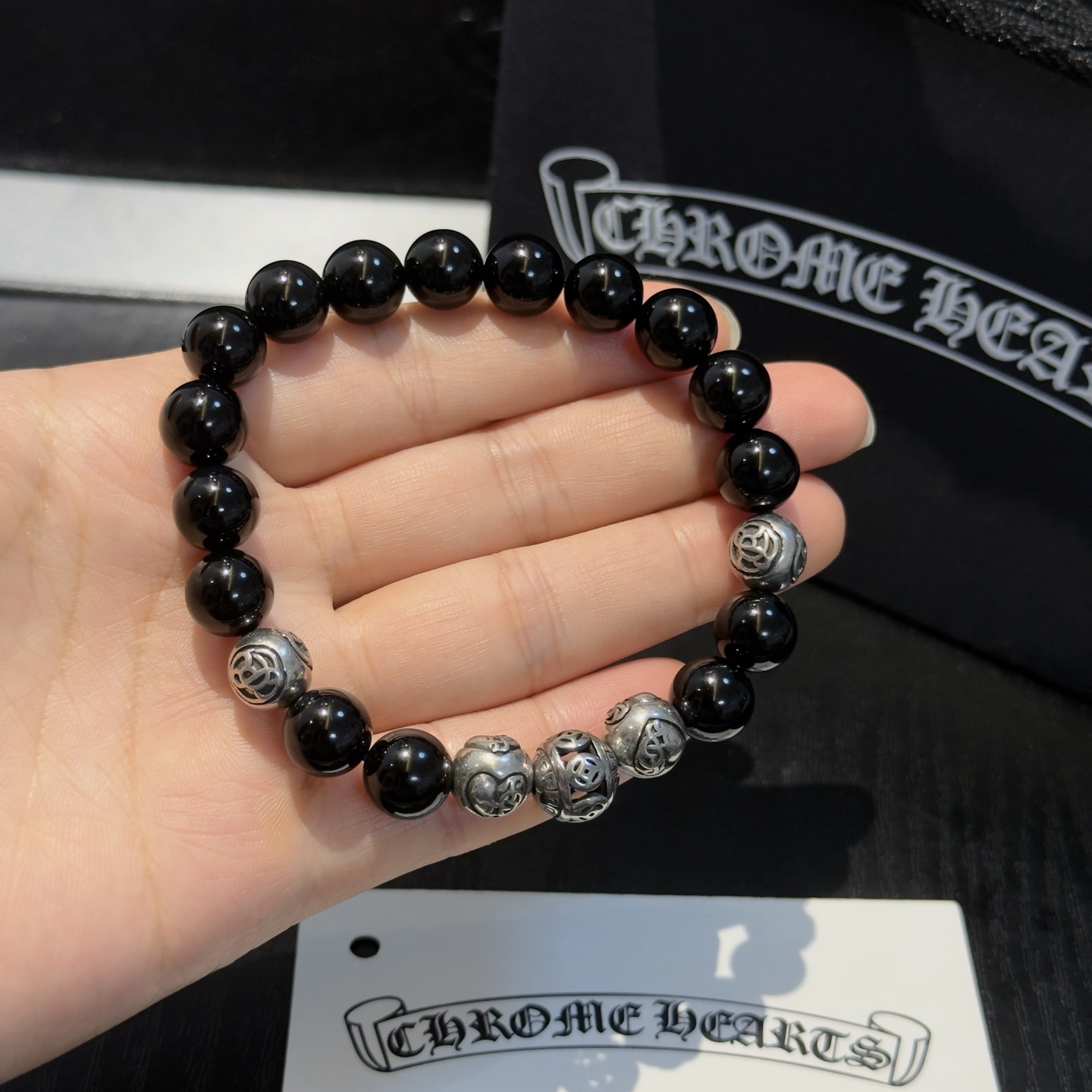 新款【专柜品质】Chrome Hearts克罗心 经典复古多元素手串手链 ，快手/ins/小红书热门，凹