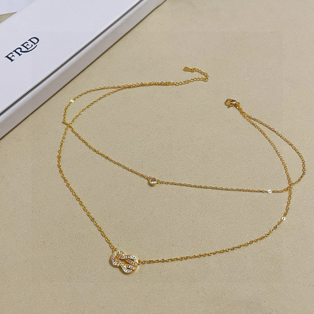NO:380543,The same style as Xiao Zhan, Ferredman Diamond Double Layer 8-shaped buckle necklace, high-end customization, counter material, thickened electroplating technology, logo, double layered wear, more layered, simple and very artistic and beautiful, and casual matching is very fashionable!  8-character necklace brings you infinite luck, gold and platinum., jewelry fine products, necklace, gold19860909批 肖战同款, 费雷德满钻双层8字扣项链,高端定制,专柜材质,加厚电镀工艺,带logo,双层叠戴更好看更有层次感,简洁之余极具艺术美感,随意搭配都很有时尚感！8字项链给你带来无限幸运,黄金色、白金色入.,饰品精品,necklace,gold,Jewelry