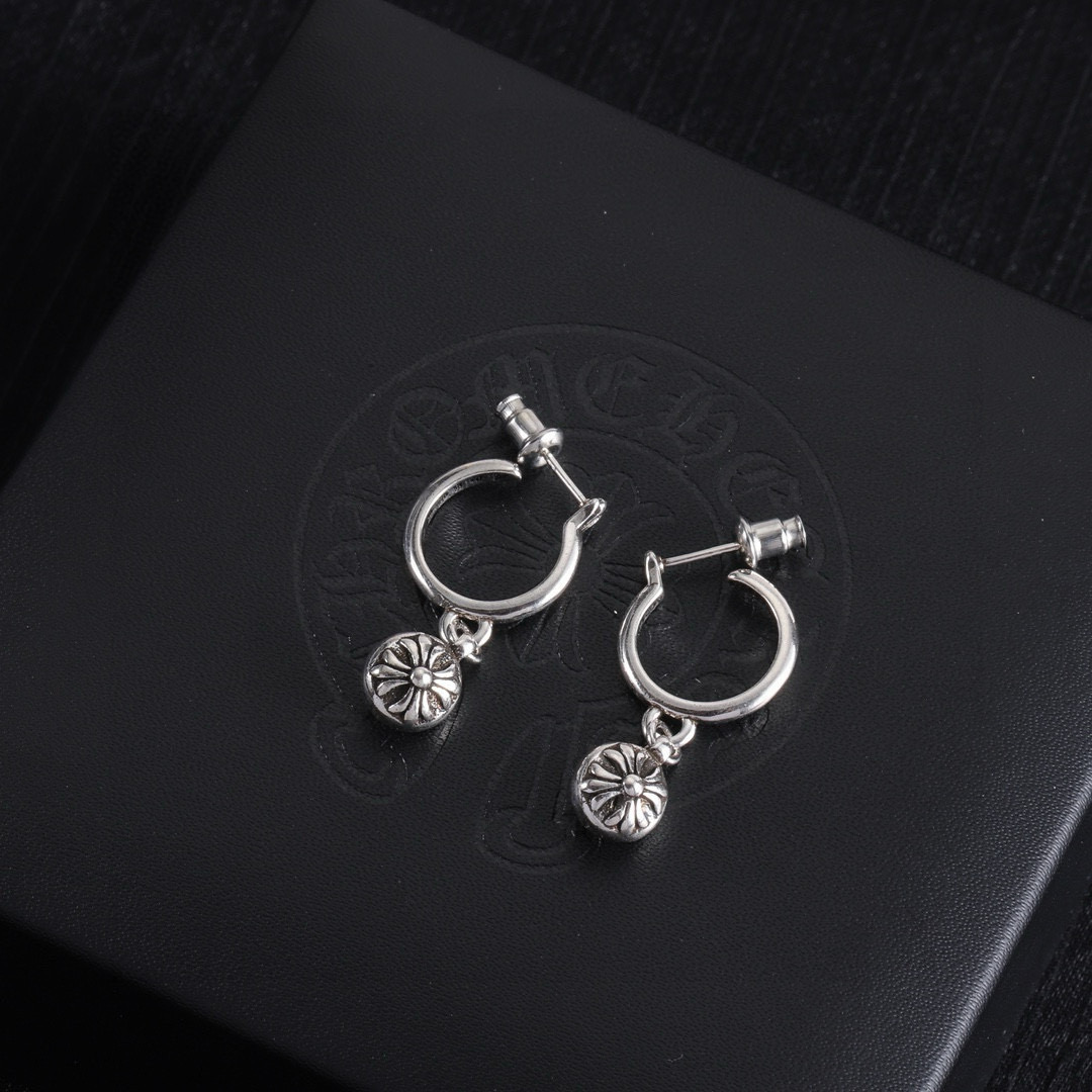 NO:382893,Chrome Hearts Croheart cross ball earrings, jewelry boutique, chrome hearts, chrome hearts19860909Chrome Hearts 克罗心十字花球耳钉,饰品精品,chrome hearts,chrome hearts,Jewelry