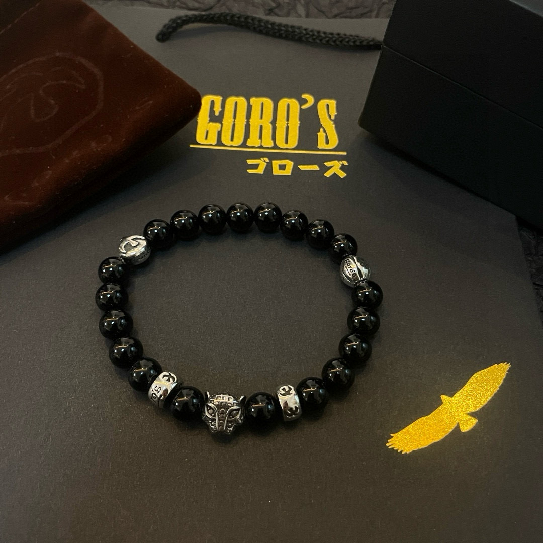 NO:583502,[New product on the shelves] Goro’s Goro Takahashi obsidian bracelet, top version, look for exclusive shooting, focus on the high-end market, absolutely different from the ordinary version!  The product details in the pictures are consistent with ZP!  Original production process, exquisite quality, purely handmade ~ Authentic open mold, fashionable must-have, can be worn by both men and women, same style for couples, rock punk Thai silver style, retro elements, trendy and versatile, same style as the official website, boutique jewelry, bracelet19860909【新品上架】Goro’s高桥吾郎黑曜石手串手链,顶级版本 认准独家拍摄 主攻高端市场 绝对区别普通版本！图片产品细节与ZP一致！原版制作工艺 精工品质 纯手工打造 ～正品开模潮流时尚必备 男女均可佩戴 情侣款同款 摇滚朋克泰银风格 复古元素 潮流百搭 官网同款,饰品精品,bracelet,Jewelry