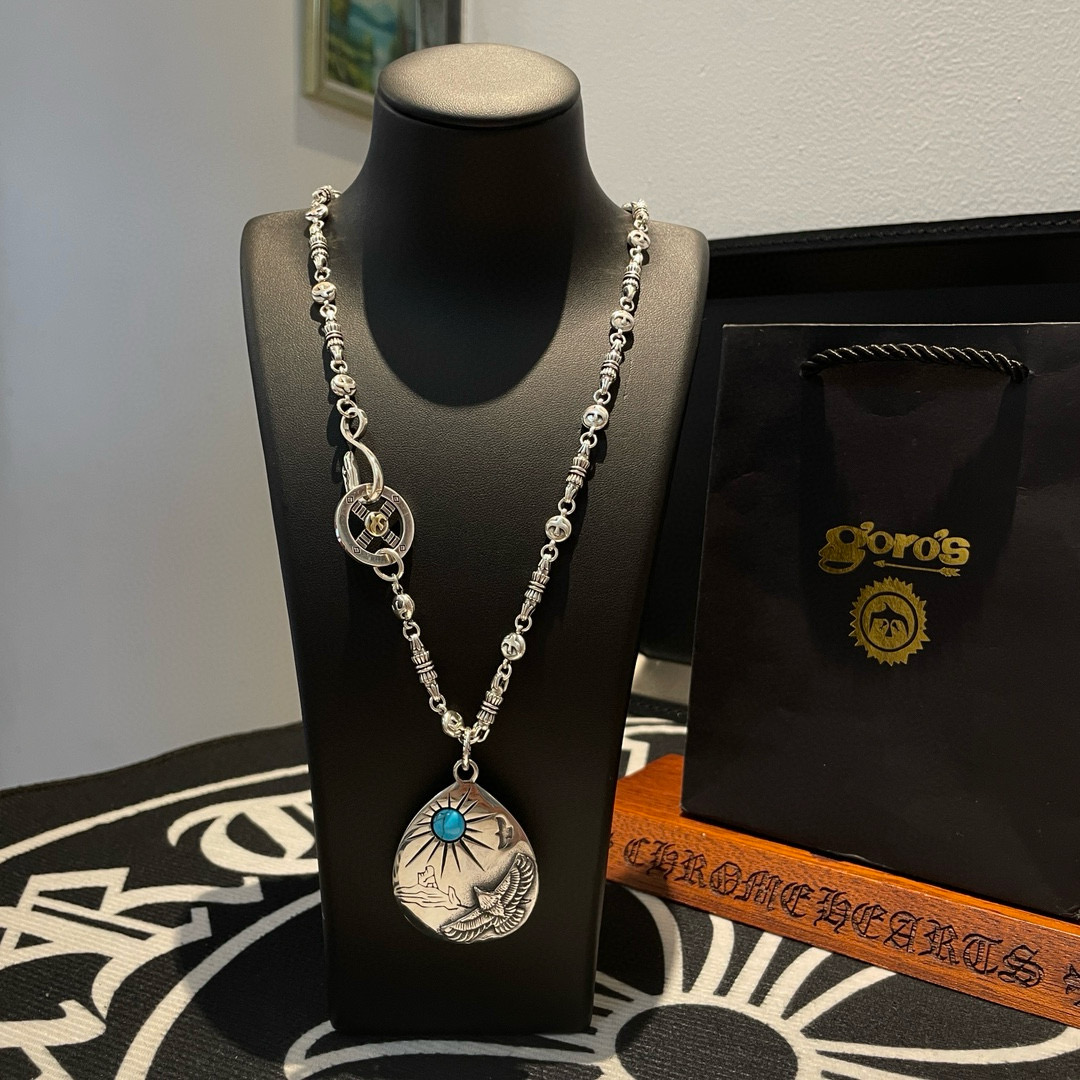 NO:604155,Batch of [new products on the shelves] Goro’s Goro Takahashi silver turquoise eagle pendant, Takahashi classic bird necklace, top version, exclusive photo shoot, focusing on the high-end market, popular model in Kuaishou/ins/Xiaohongshu, absolutely different from the ordinary version!  The product details in the pictures are consistent with ZP!  Original production process, exquisite quality, purely handmade ~ Authentic mold opening, trendy and fashionable must-have, can be worn by both men and women, the same style for couples, rock punk Thai silver style, retro elements, trendy and versatile, the same style as the official website, boutique jewelry, necklace19860909批【新品上架】Goro’s高桥吾郎银牌松石老鹰吊坠,高桥经典飞鸟项链,顶级版本,认准独家拍摄,主攻高端市场 ,快手/ins/小红书热门款,绝对区别普通版本！图片产品细节与ZP一致！原版制作工艺 精工品质 纯手工打造 ～正品开模潮流时尚必备 男女均可佩戴 情侣款同款 摇滚朋克泰银风格 复古元素 潮流百搭 官网同款,饰品精品,necklace,Jewelry