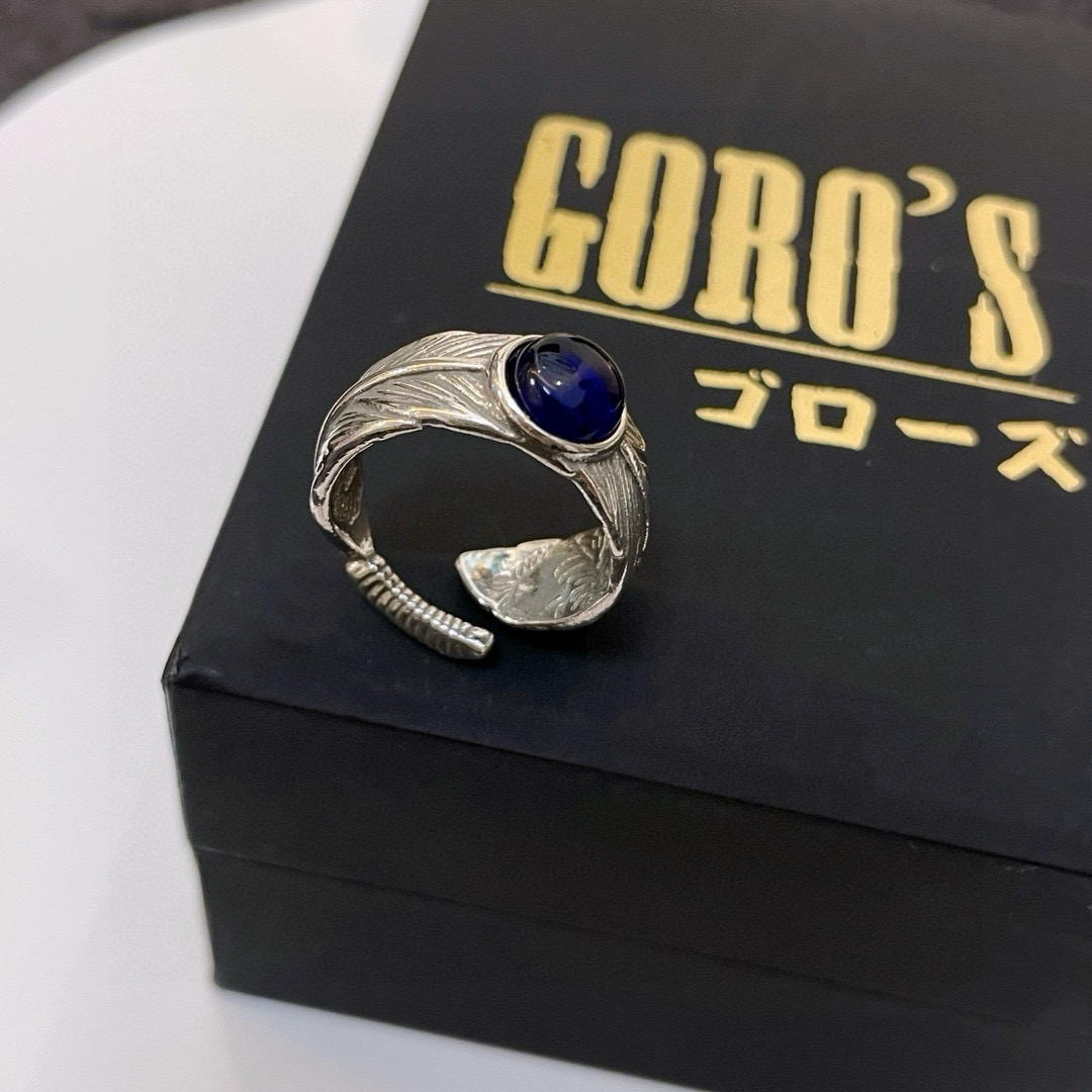 批💰120  【新品上架】Goro’s高桥吾郎羽毛开口戒指，顶级版本 认准独家拍摄 主攻高端市场 绝对区别普通版本！图片产品细节与ZP一致！原版制作工艺 精工品质 纯手工打造 ～正品开模💝潮流时尚必备 男女均可佩戴 情侣款同款 摇滚朋克泰银风格 复古元素 潮流百搭 官网同款❤️