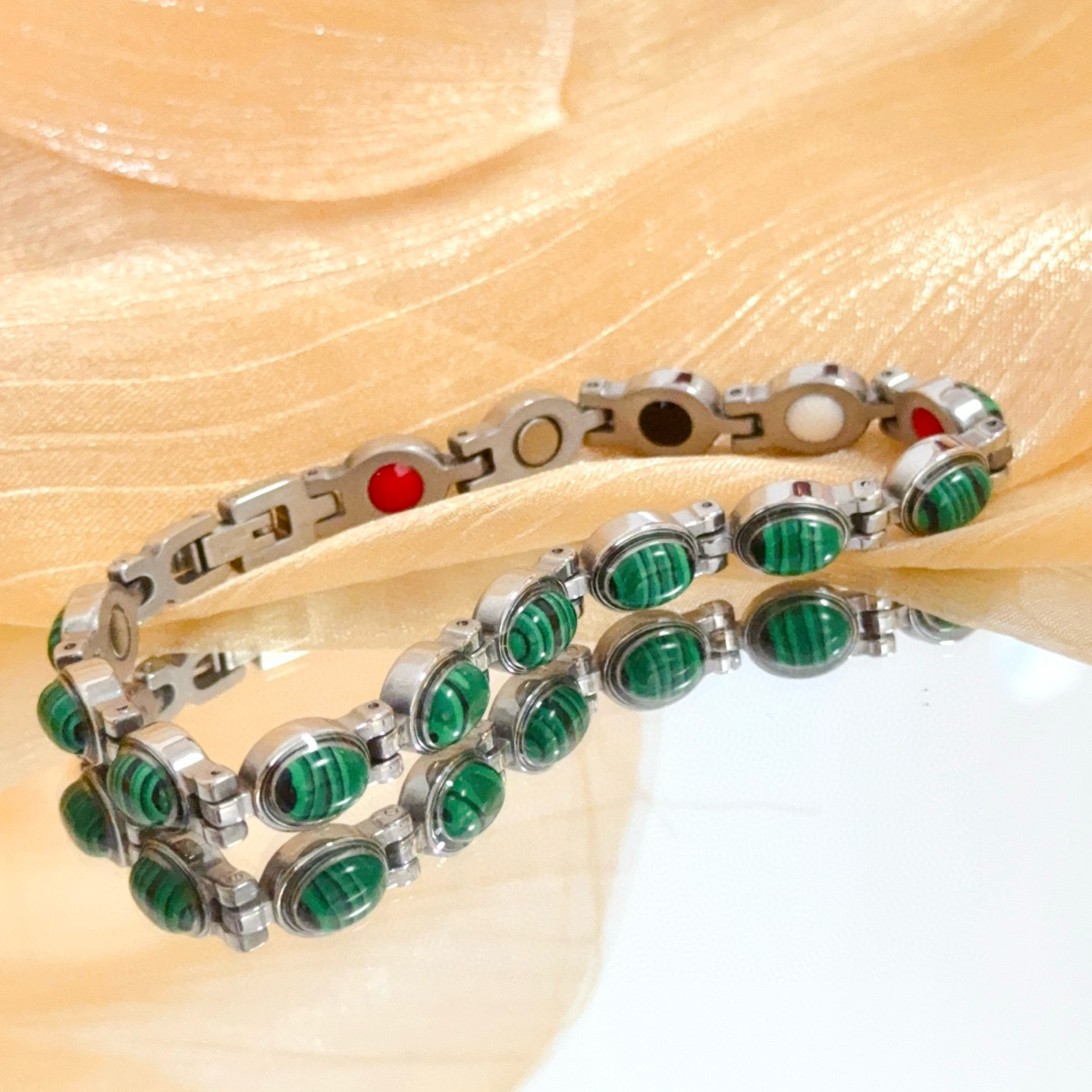 Piaget Possibly Limelight bracelet watch white gold case and bracelet, green stone accents, no visible dial 0mm Women's Quartz
