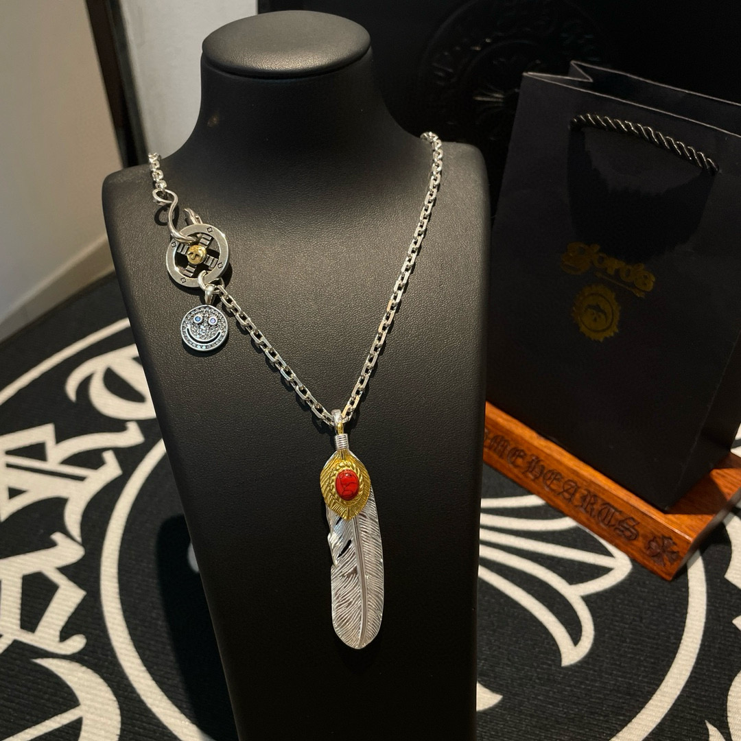 Goro's 新品上架Goro’s高桥吾郎红松石羽毛吊坠 高桥 项链 认准独家拍摄 主攻高端市场