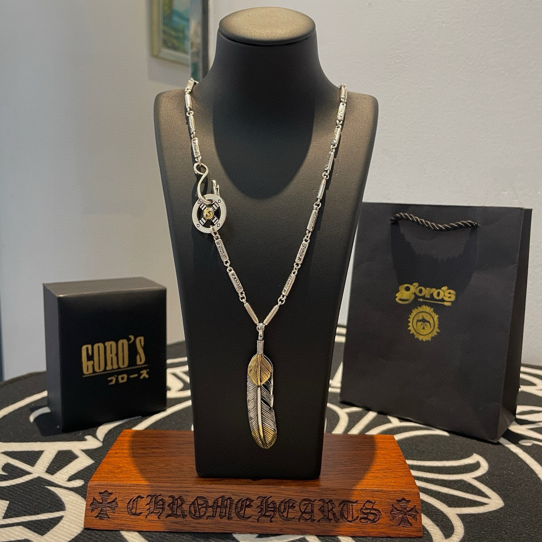 Goro's 新品上架Goro’s高桥吾郎点金羽毛吊坠 高桥 竹节字母项链 认准独家拍摄 主攻高端市场