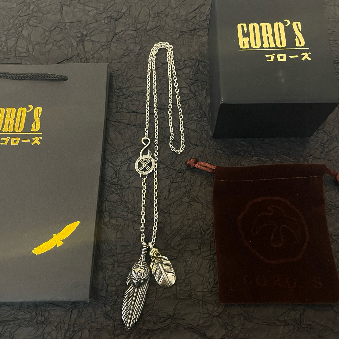 Goro's 新品上架Goro’s高桥吾郎骷髅头羽毛吊坠 高桥 项链 认准独家拍摄 主攻高端市场