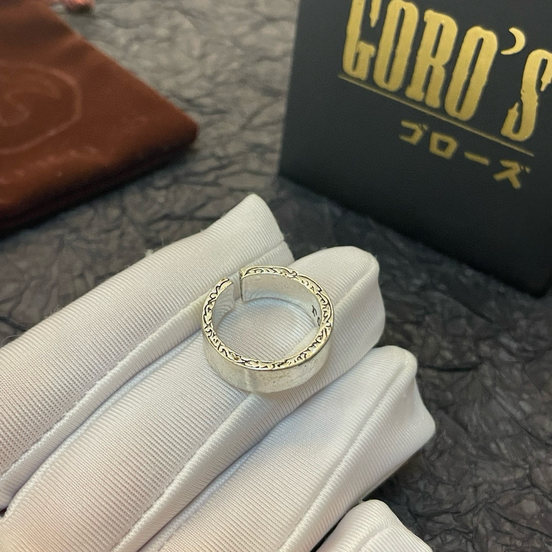 Goro's 新品上架Goro’s高桥吾郎 全素银羽毛开口戒指