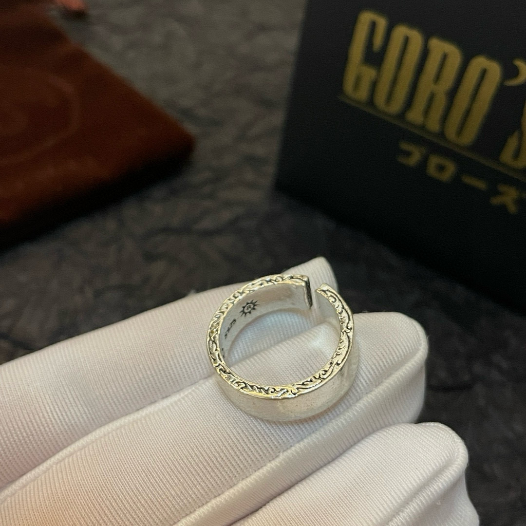 Goro's 新品上架Goro’s高桥吾郎 全素银羽毛开口戒指