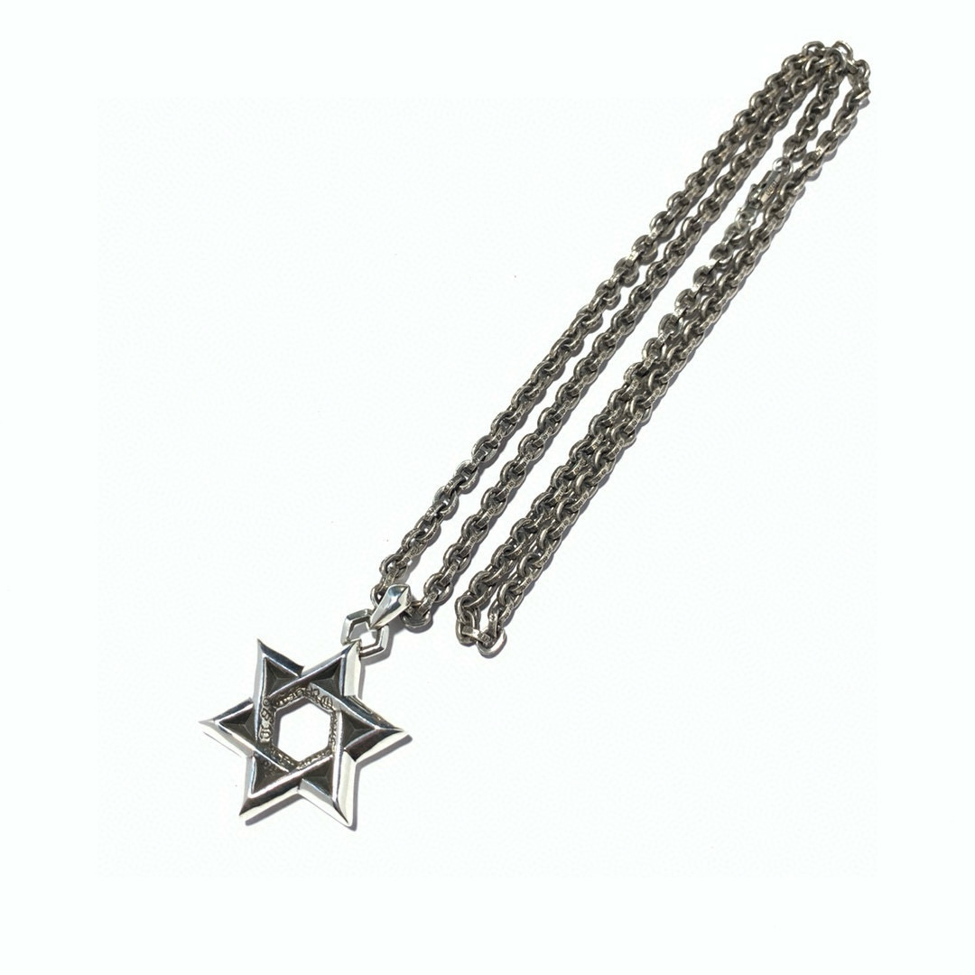 Chrome Hearts ❤️ 克罗心六芒星吊坠 字母项链 进口做工工艺 精工雕刻 纯手工打造 ~开模💝潮流时尚必备 男女均可佩戴 情侣款同款 3