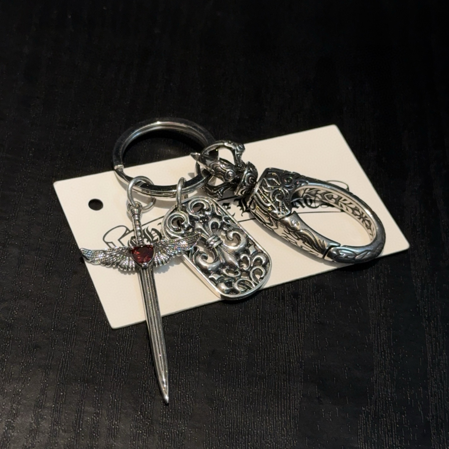 NO:704925,Chrome Hearts Chrome Hearts Cross Keychain Large Lobster Clasp Engraving Technology Seiko Quality Purely Handmade ~ Genuine Open Mold Trendy Fashion Must-Have Can Be Weared by Men and Women Same Style for Couples Rock Punk Thai Silver Style Retro Elements Trendy and Versatile Same Style as Official Website, Boutique Jewelry, Chrome Hearts, Chrome Hearts, Keychain19860909Chrome Hearts  克罗心十字架钥匙扣大龙虾扣 雕刻工艺 精工品质 纯手工打造 ～正品开模潮流时尚必备 男女均可佩戴 情侣款同款 摇滚朋克泰银风格 复古元素 潮流百搭 官网同款,饰品精品,chrome hearts,chrome hearts,keychain,Jewelry