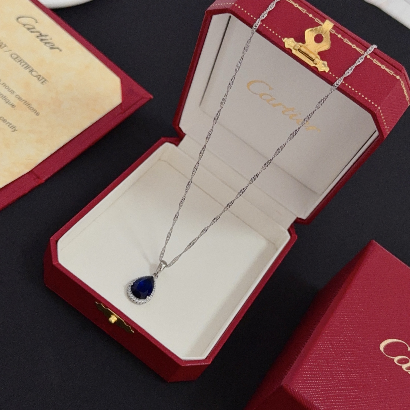 Cartier 卡地亚镶钻项链 明星 同歀 抖音小红书