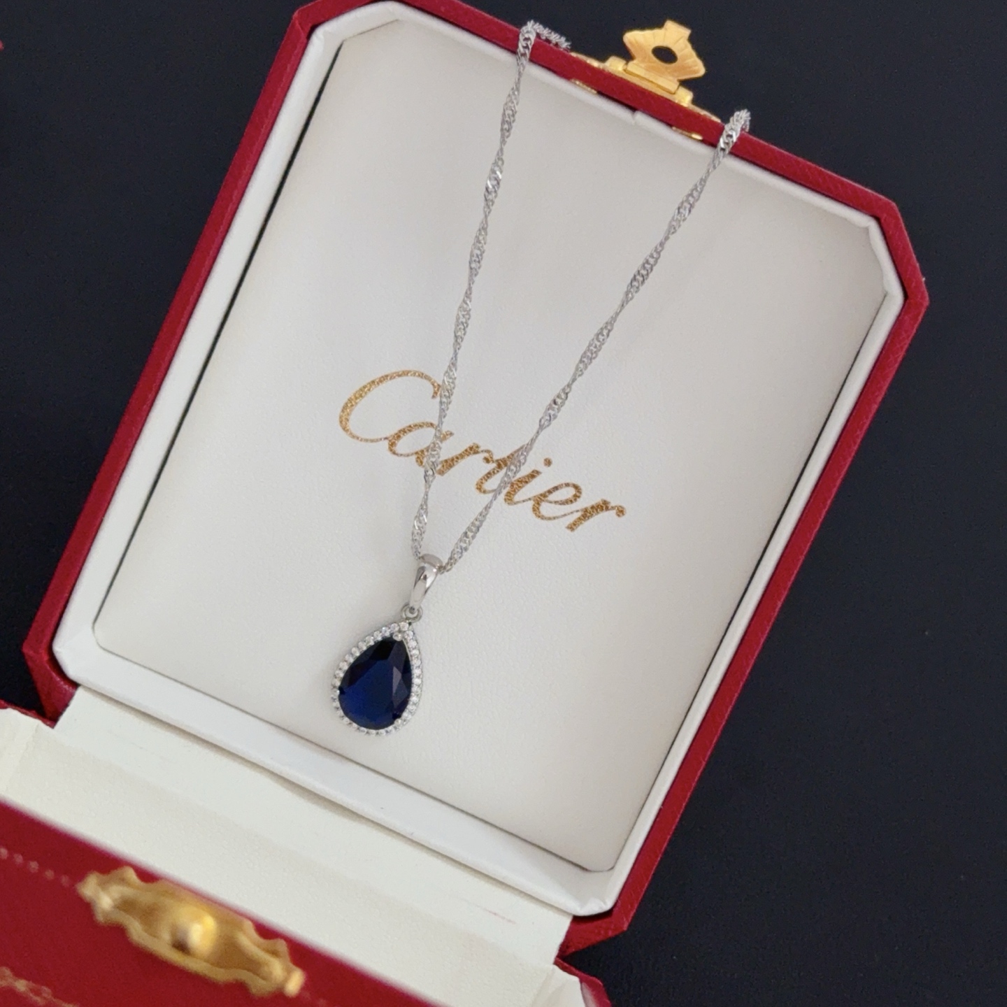 Cartier 卡地亚镶钻项链 明星 同歀 抖音小红书