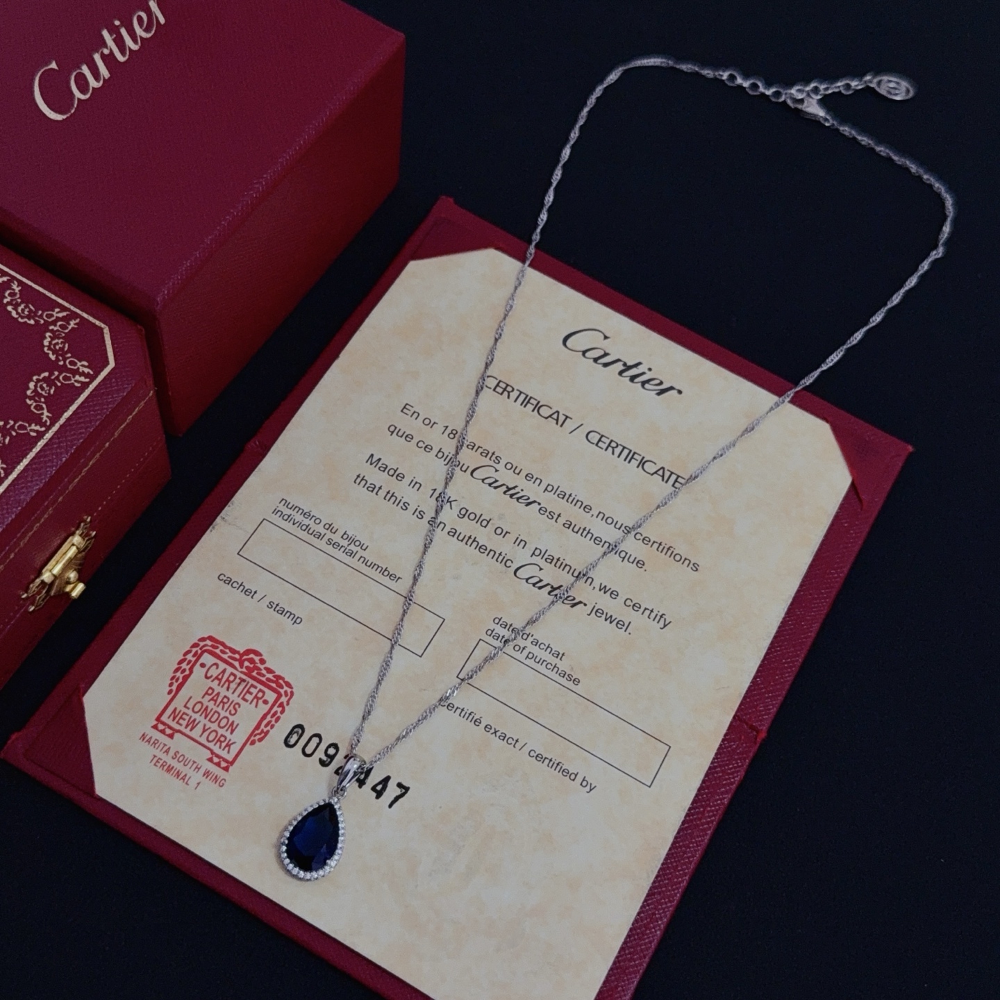 Cartier 卡地亚镶钻项链 明星 同歀 抖音小红书