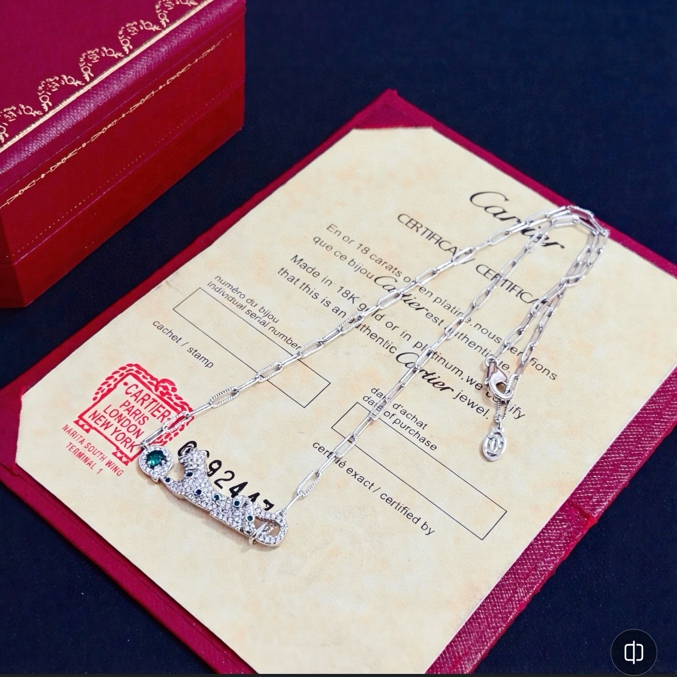 卡地亚猎豹项链 高端定制版本 镶嵌钻工艺 V金材质 经典而时尚风格 用凌厉线条重构爱情美学！打破常规，镶