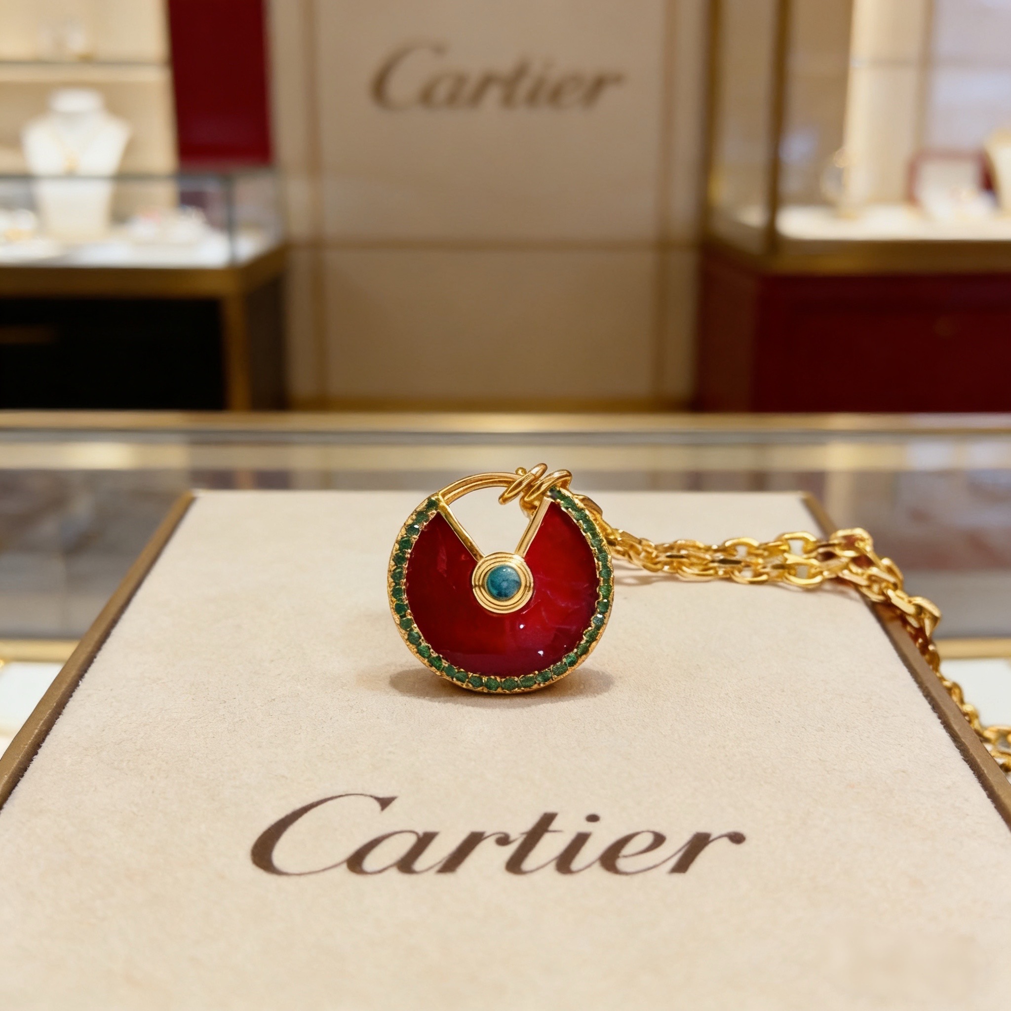 卡地亚镶钻项链 高端定制版本 镶嵌钻工艺 V金材质 经典而时尚风格 用凌厉线条重构爱情美学！打破常规，镶