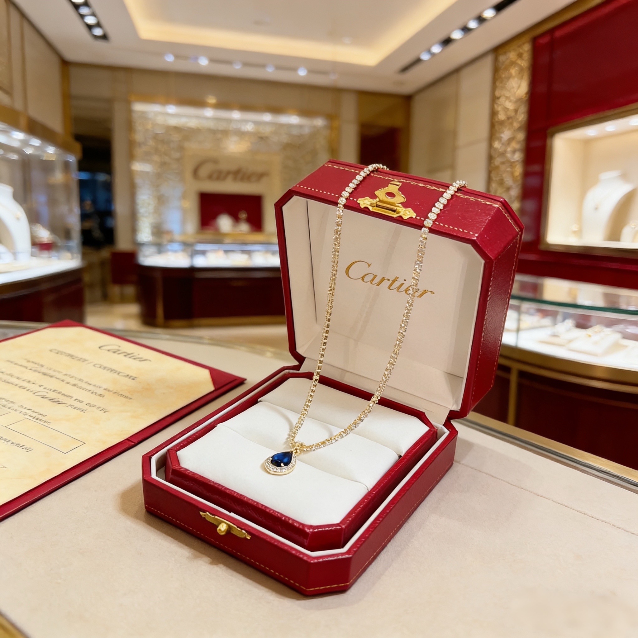 卡地亚镶钻项链 高端定制版本 镶嵌钻工艺 V金材质 经典而时尚风格 用凌厉线条重构爱情美学！打破常规，镶