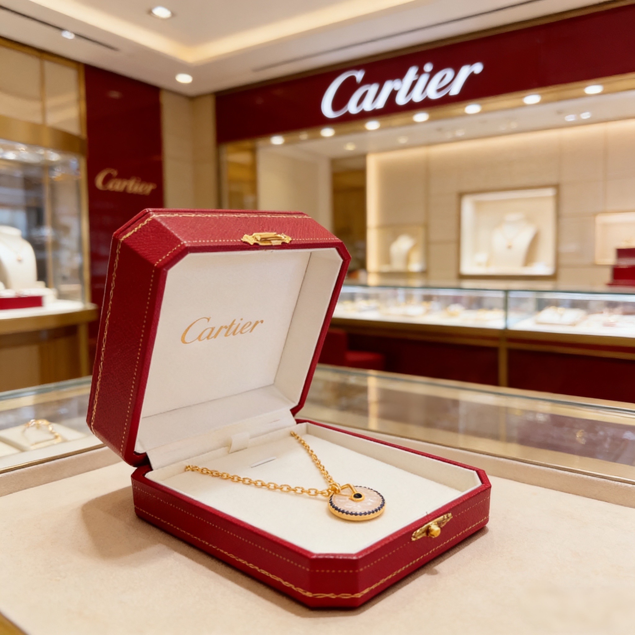 卡地亚镶钻项链 高端定制版本 镶嵌钻工艺 V金材质 经典而时尚风格 用凌厉线条重构爱情美学！打破常规，镶