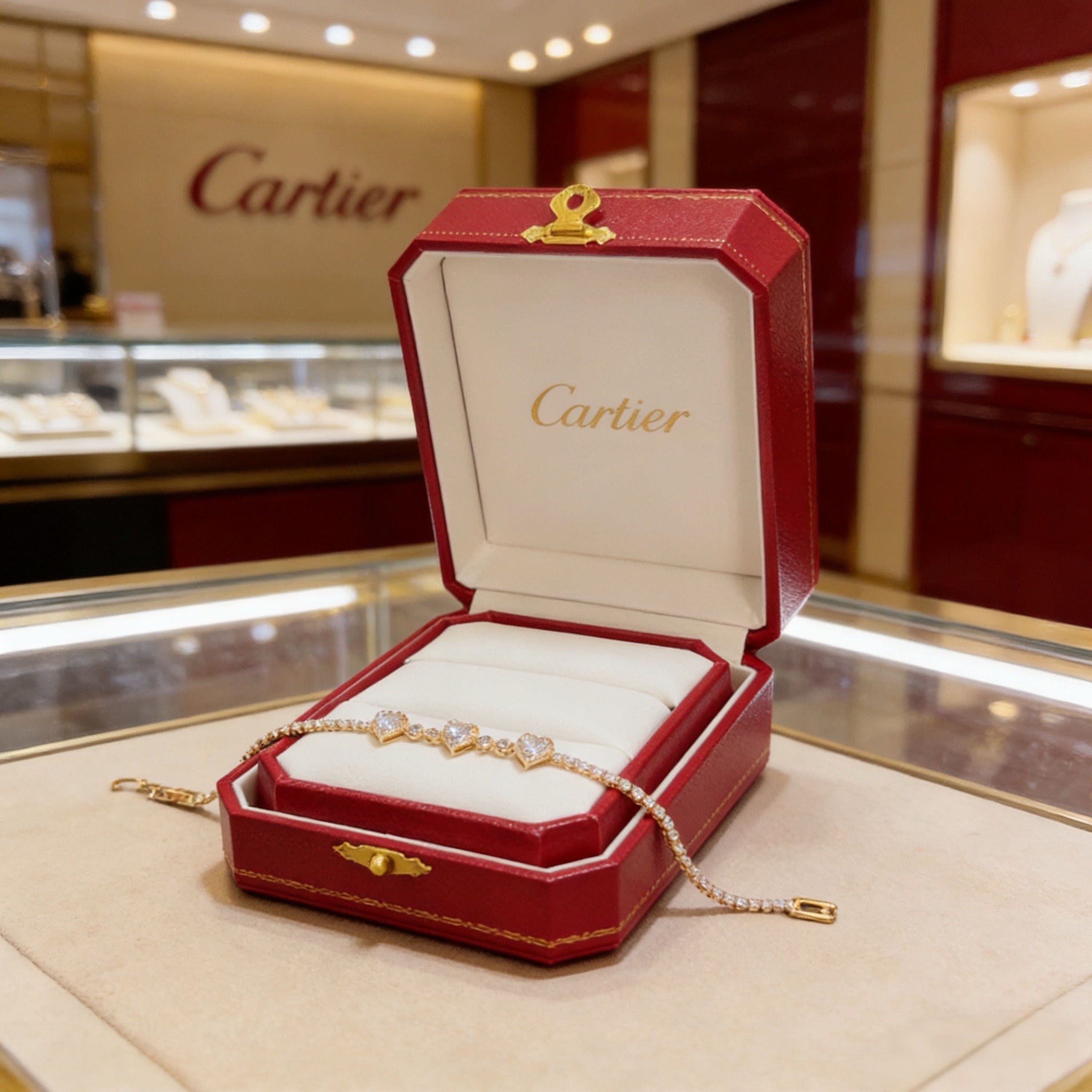 卡地亚镶钻手链 高端定制版本 镶嵌钻工艺 V金材质 经典而时尚风格 用凌厉线条重构爱情美学！打破常规，镶