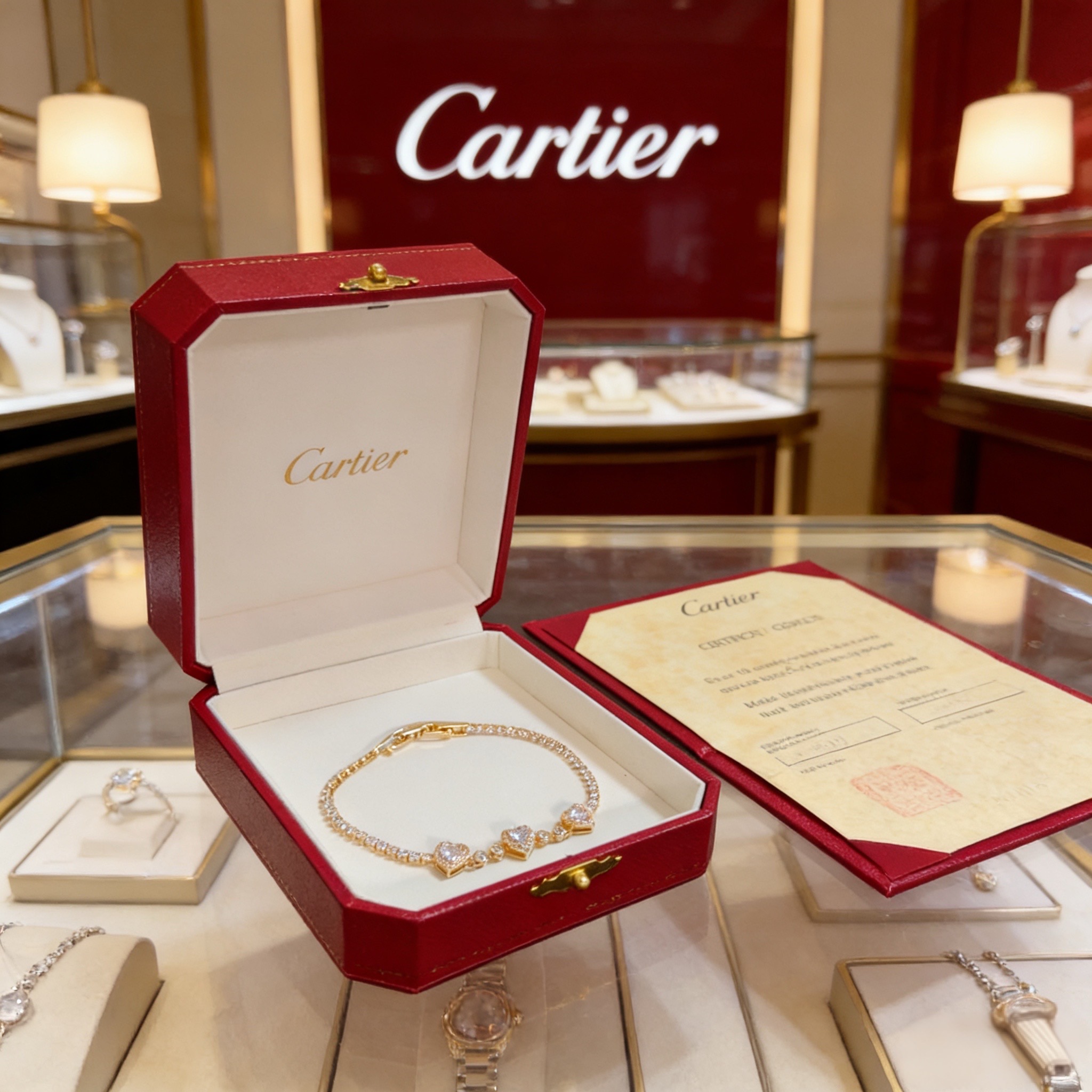 卡地亚镶钻手链 高端定制版本 镶嵌钻工艺 V金材质 经典而时尚风格 用凌厉线条重构爱情美学！打破常规，镶