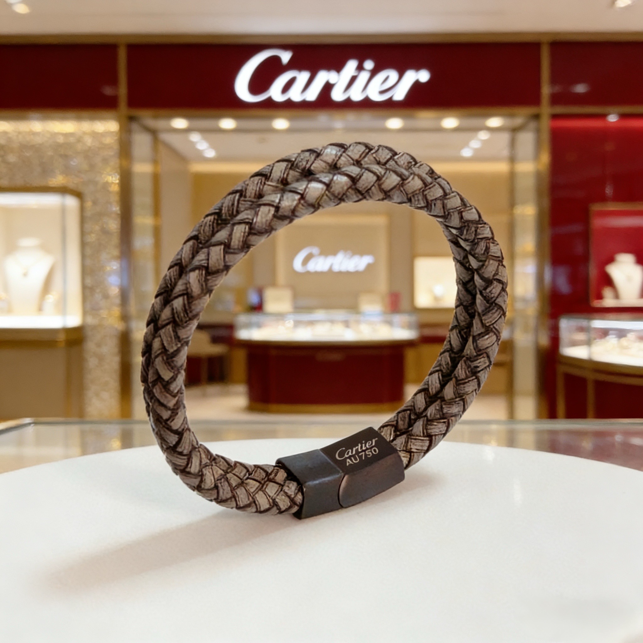 卡地亚手镯 高端定制版本 经典而时尚风格 用凌厉线条重构爱情美学！打破常规，镶嵌钻设计反而成就高级感天花
