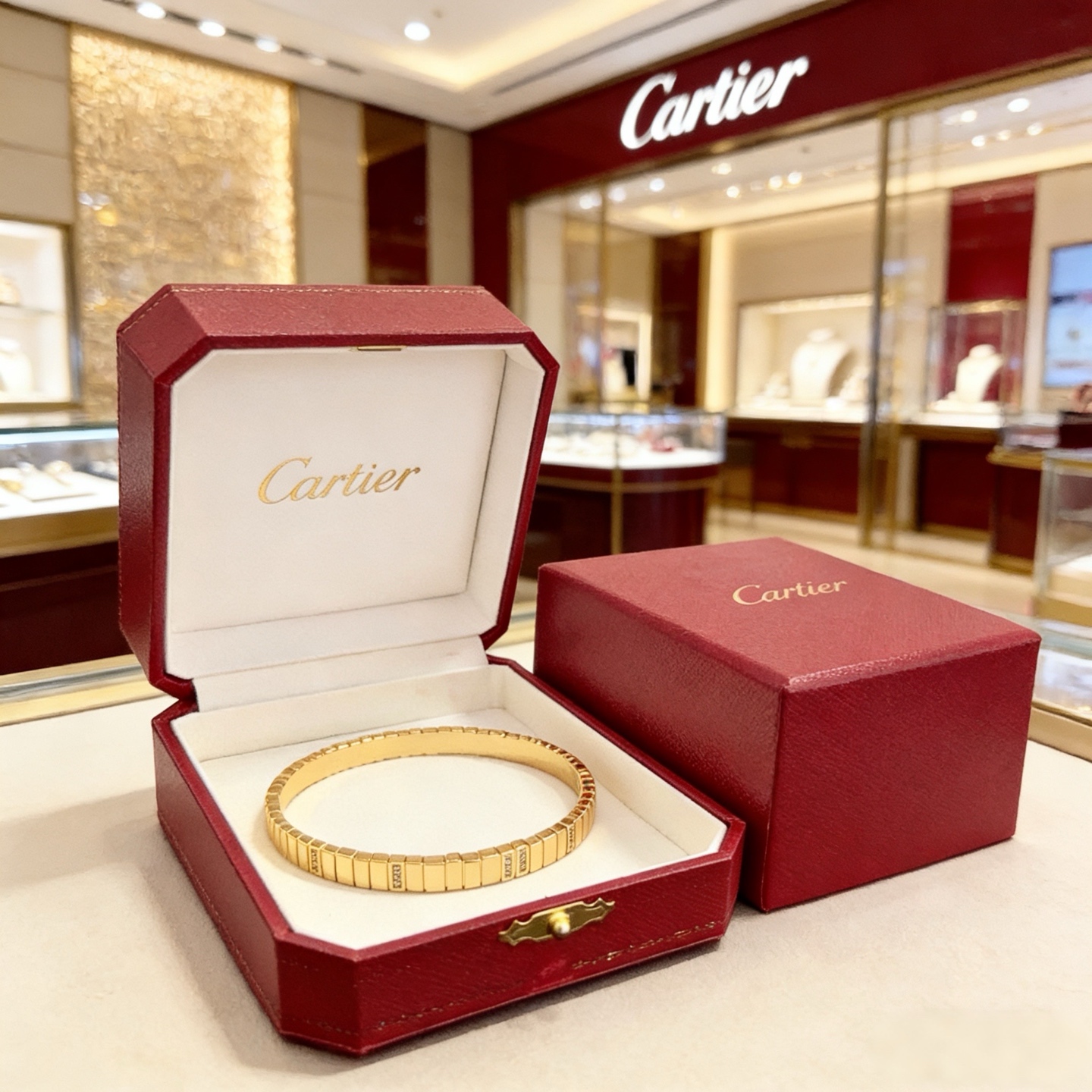 卡地亚镶钻手镯 高端定制版本 镶嵌钻工艺 V金材质 经典而时尚风格 用凌厉线条重构爱情美学！打破常规，镶