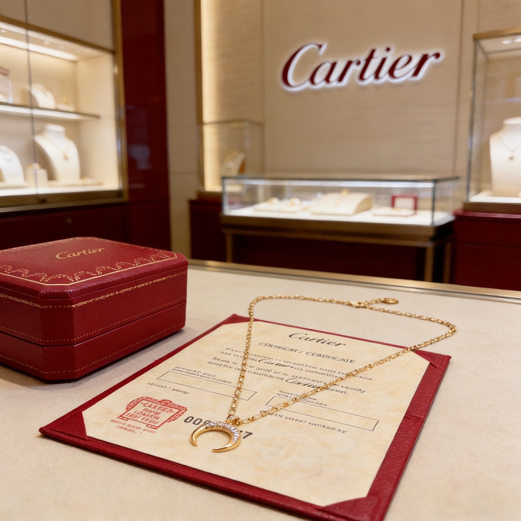 卡地亚镶钻项链 高端定制版本 镶嵌钻工艺 V金材质 经典而时尚风格 用凌厉线条重构爱情美学！打破常规，镶