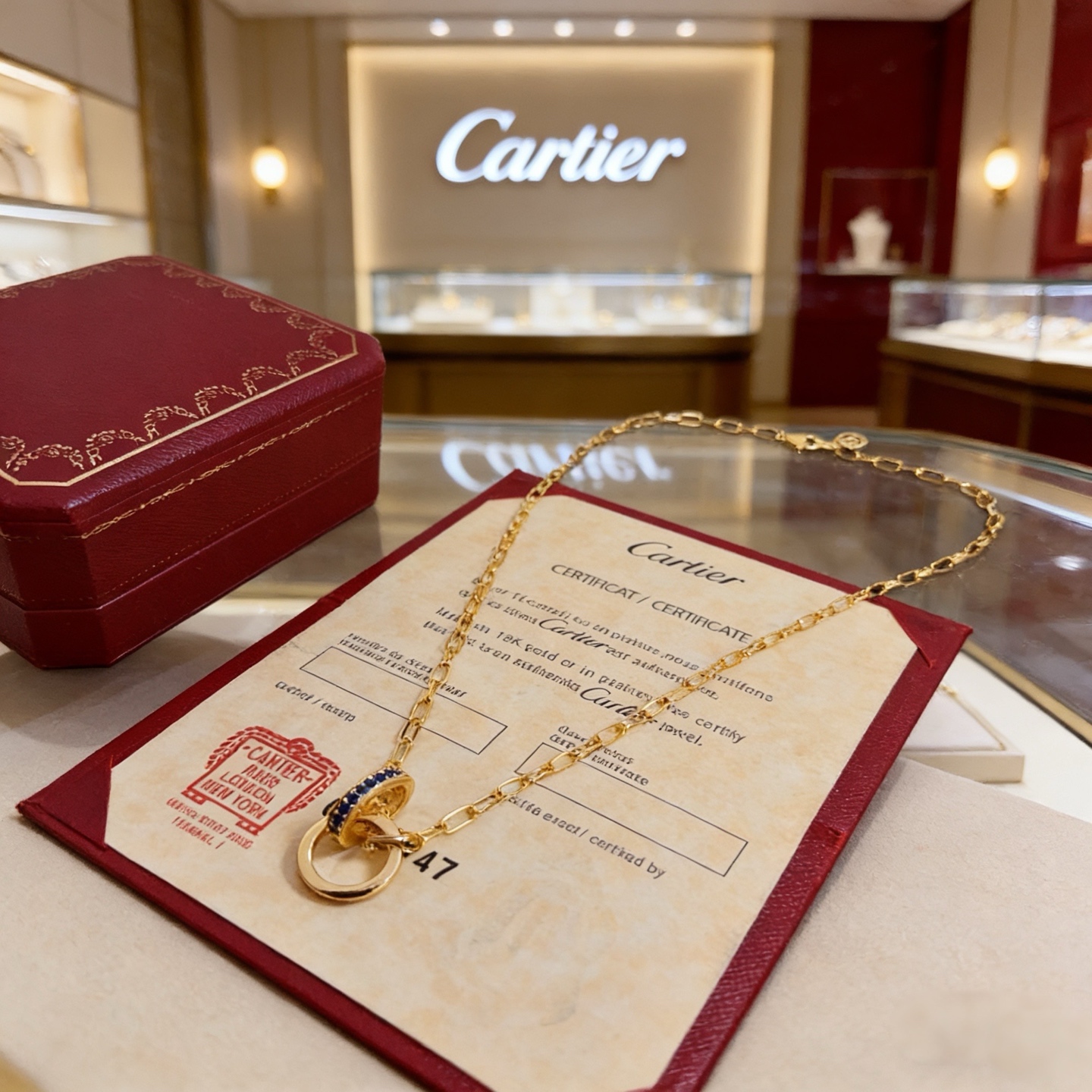 卡地亚镶钻项链 高端定制版本 镶嵌钻工艺 V金材质 经典而时尚风格 用凌厉线条重构爱情美学！打破常规，镶