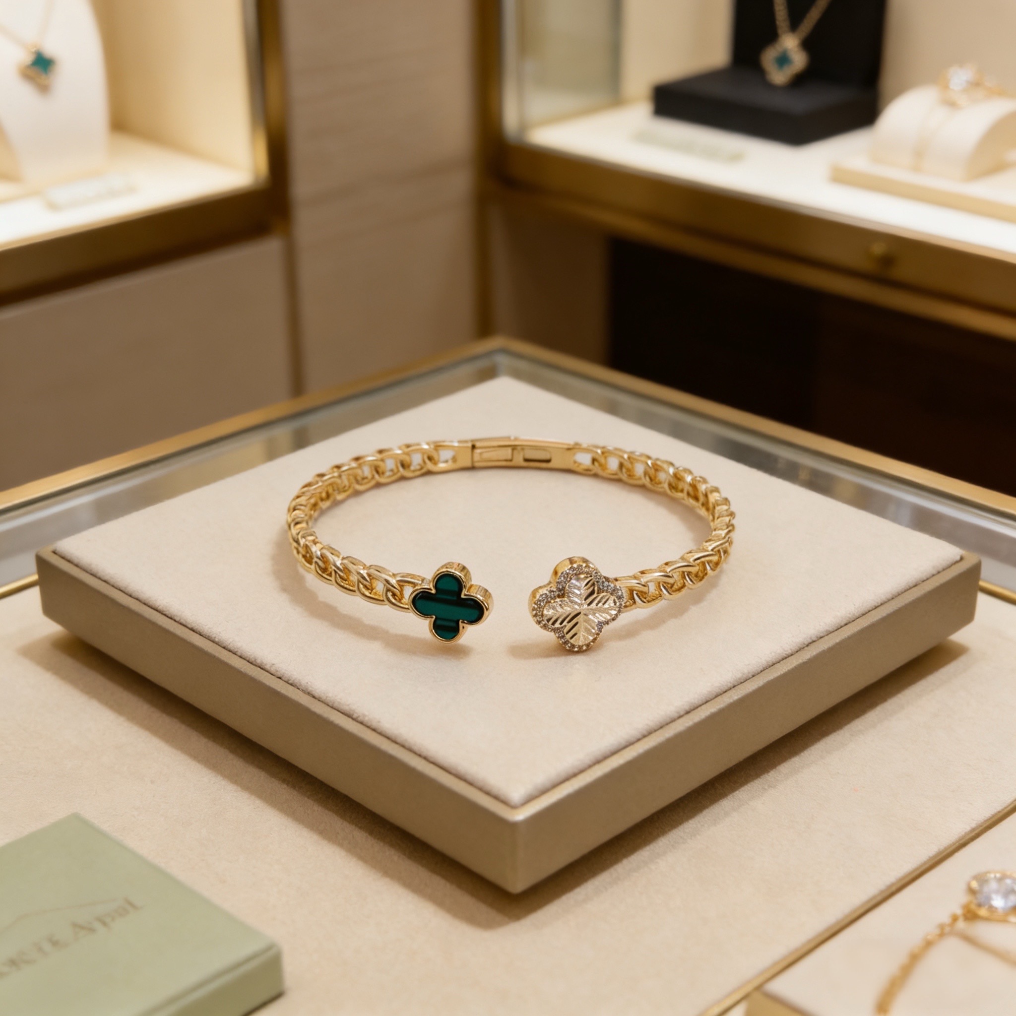 〔精工原版〕VCA四叶草🍀梵克雅宝手链手镯 ，V金等级 经典之作 官网同款 时尚潮流 采用多层次金属雕刻