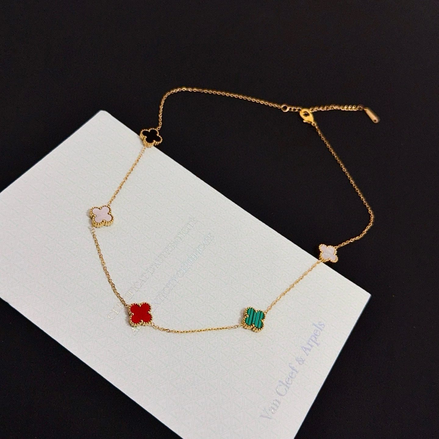 〔精工原版〕爆款 VCA四叶草🍀梵克雅宝项链 V金等级 经典之作 官网同款 时尚潮流 采用多层次金属雕刻