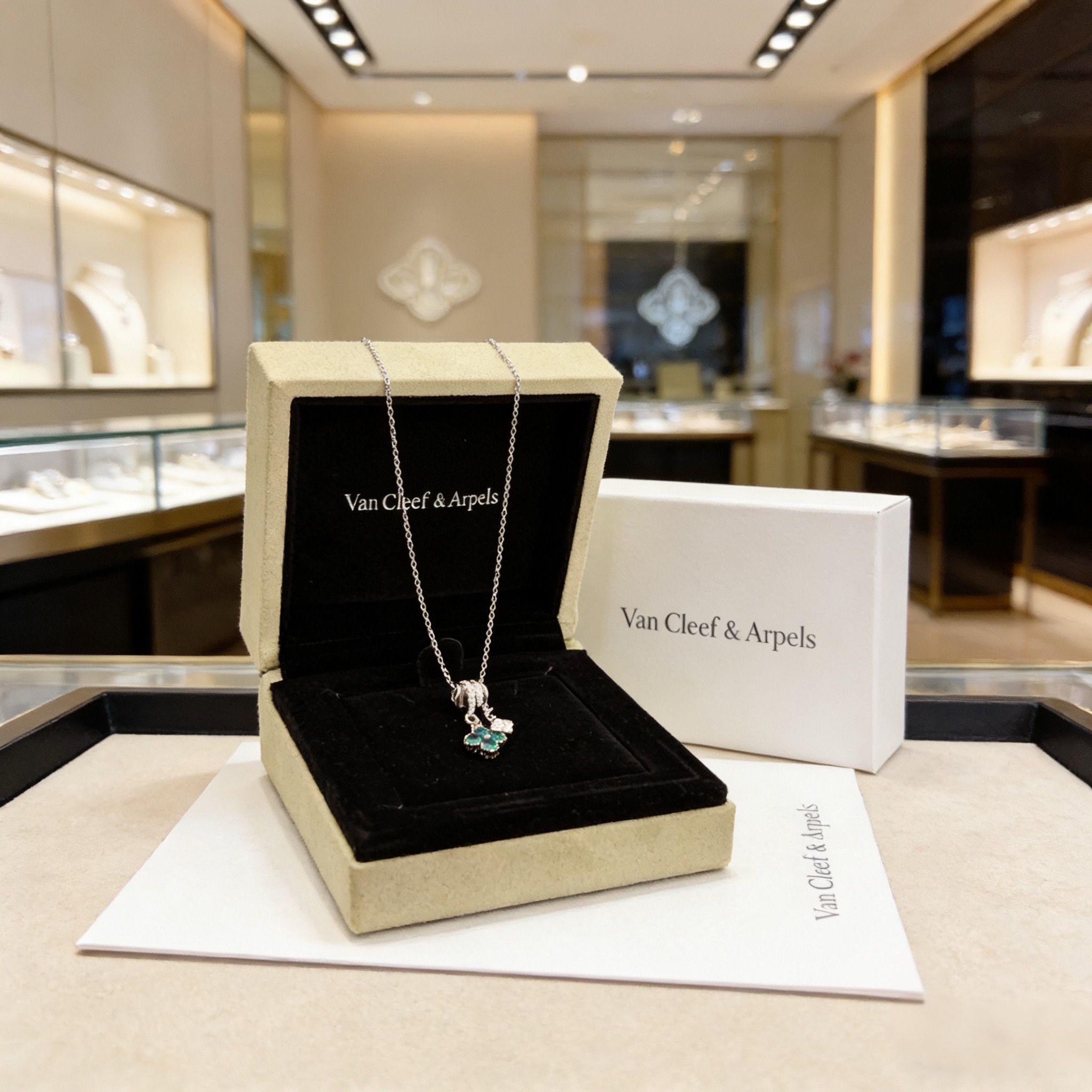 〔精工原版〕VCA四叶草🍀梵克雅🍛项链，经典之作 官网同款 时尚潮流 采用多层次金属雕刻设计 使花瓣更立