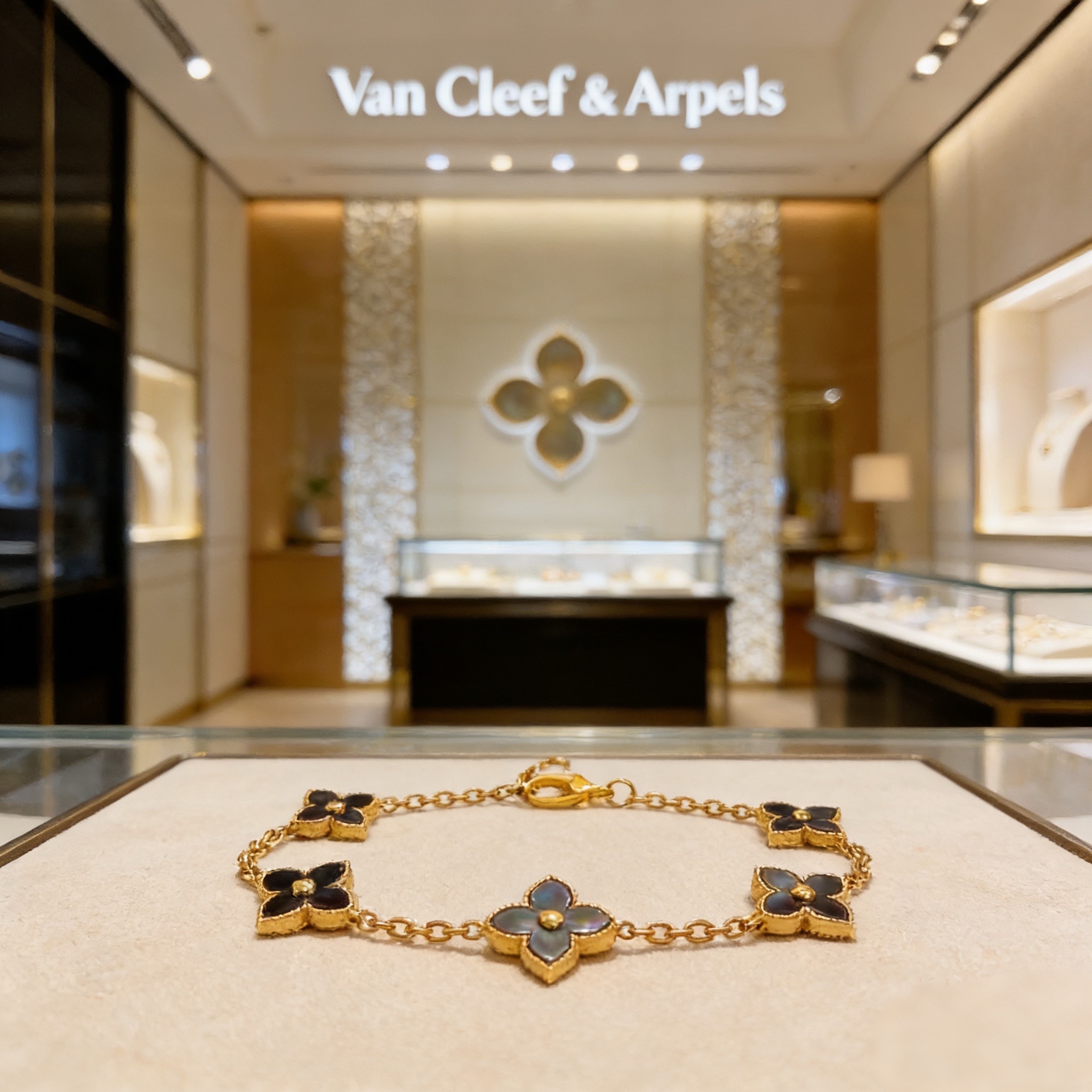 〔精工原版〕爆款 VCA四叶草🍀梵克雅宝手链 V金等级 经典之作 官网同款 时尚潮流 采用多层次金属雕刻