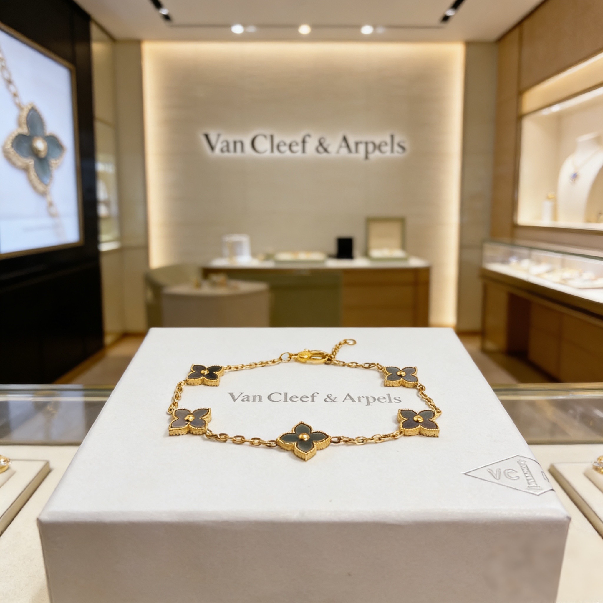 〔精工原版〕爆款 VCA四叶草🍀梵克雅宝手链 V金等级 经典之作 官网同款 时尚潮流 采用多层次金属雕刻