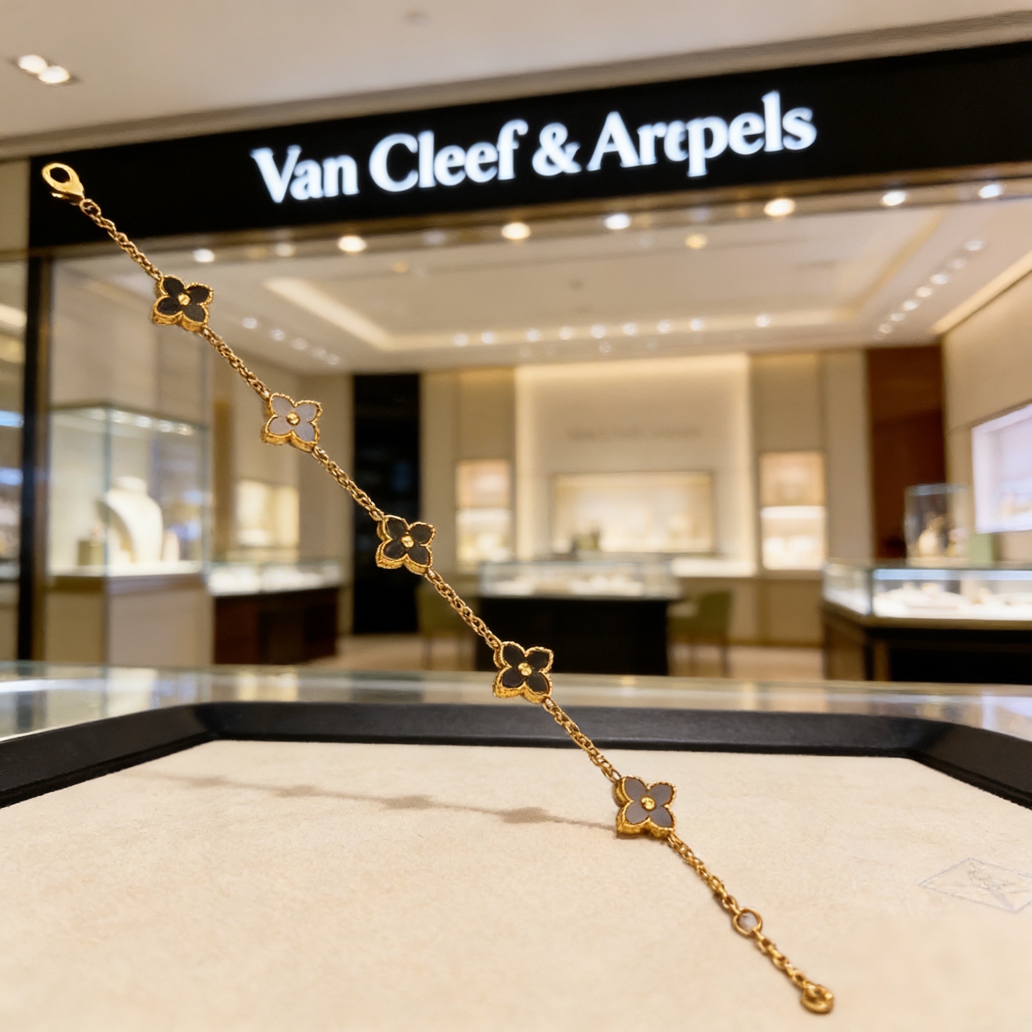 〔精工原版〕爆款 VCA四叶草🍀梵克雅宝手链 V金等级 经典之作 官网同款 时尚潮流 采用多层次金属雕刻