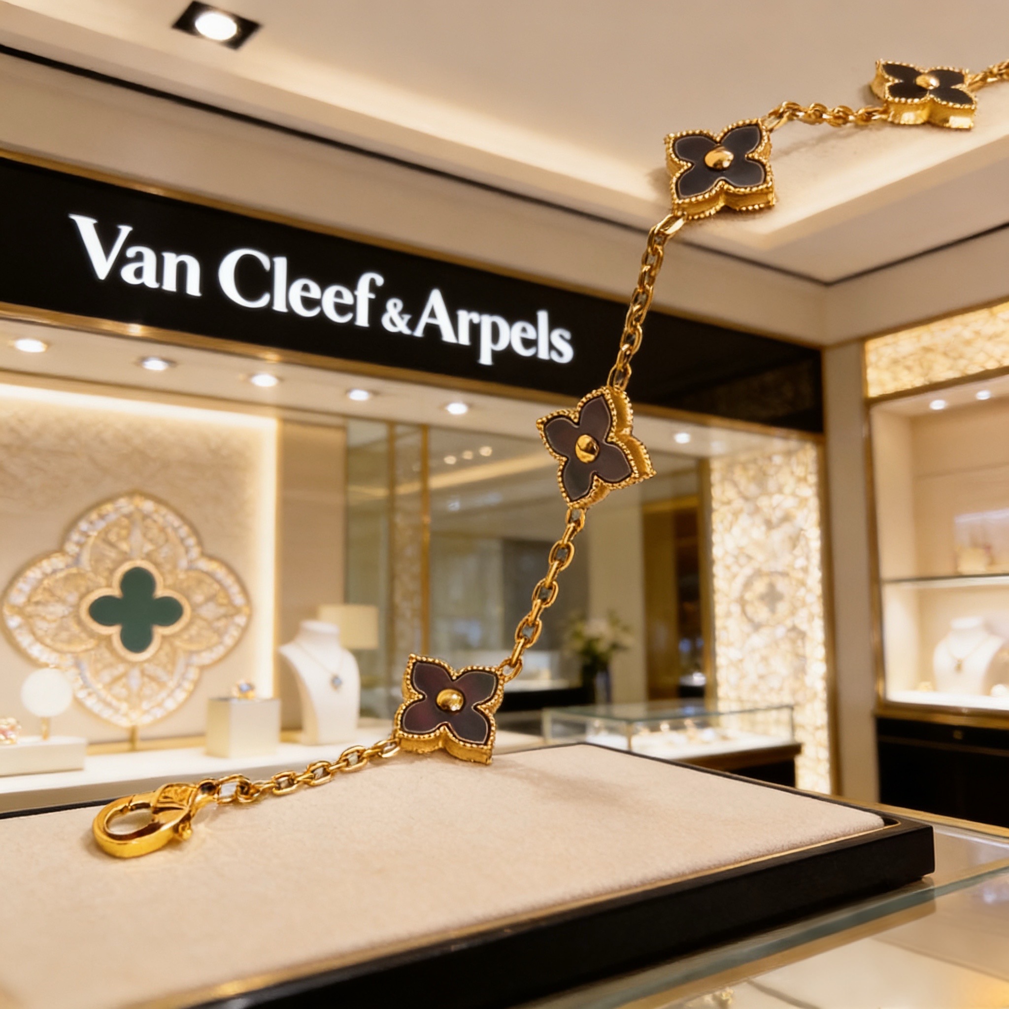 〔精工原版〕爆款 VCA四叶草🍀梵克雅宝手链 V金等级 经典之作 官网同款 时尚潮流 采用多层次金属雕刻