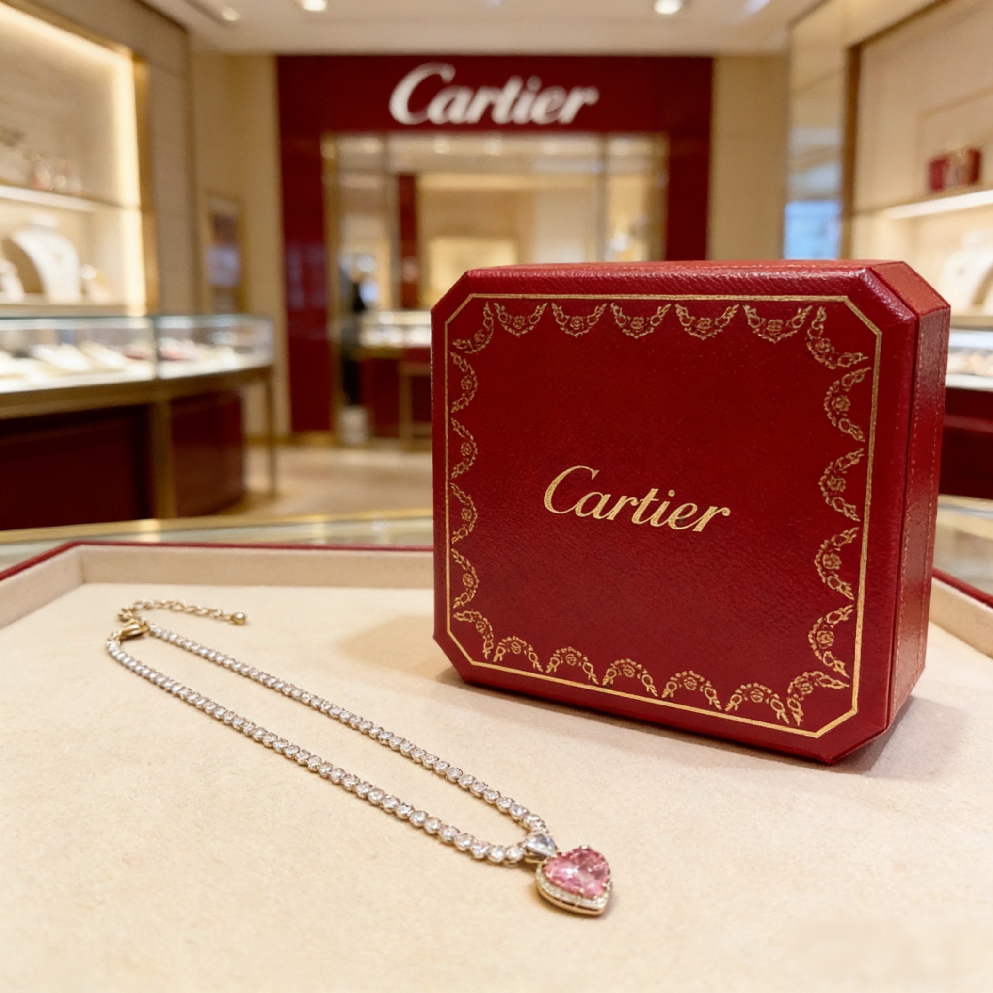 卡地亚镶钻项链 高端定制版本 镶嵌钻工艺 V金材质 经典而时尚风格 用凌厉线条重构爱情美学！打破常规，镶