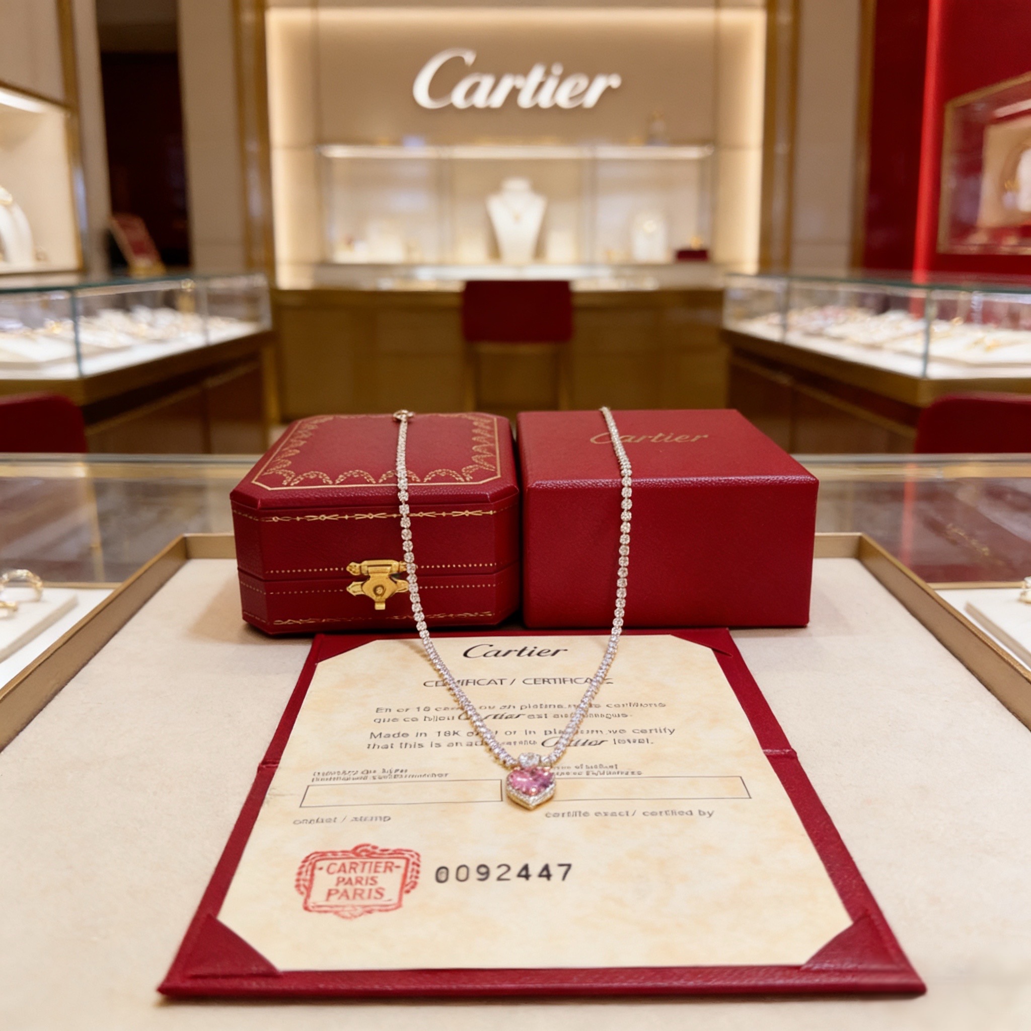 卡地亚镶钻项链 高端定制版本 镶嵌钻工艺 V金材质 经典而时尚风格 用凌厉线条重构爱情美学！打破常规，镶