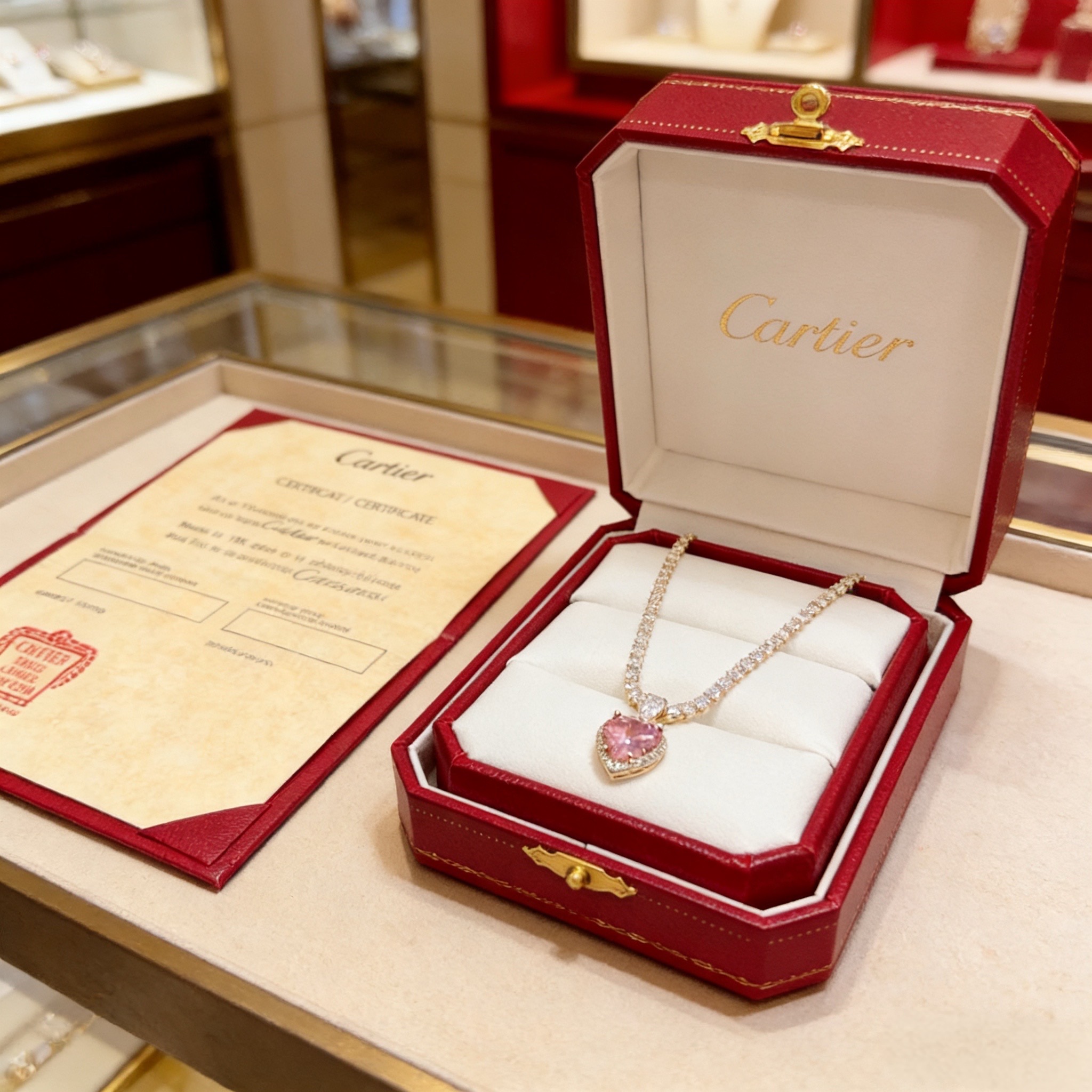 卡地亚镶钻项链 高端定制版本 镶嵌钻工艺 V金材质 经典而时尚风格 用凌厉线条重构爱情美学！打破常规，镶