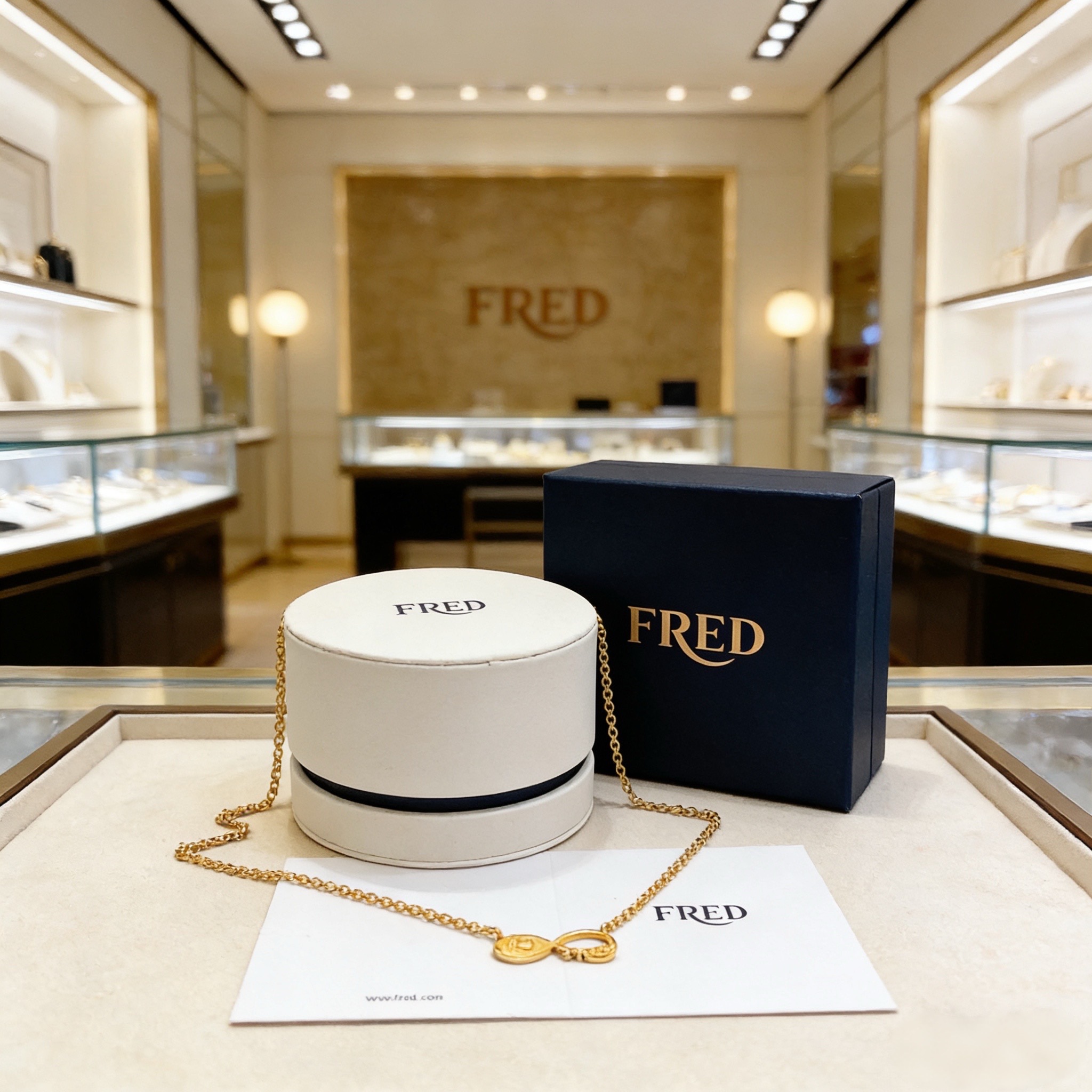 🎉 𝗙𝗥𝗘𝗗 费雷德8字扣项链，高端定制，专柜材质，加厚电镀工艺，带logo，非常有标志性，简洁大方，不