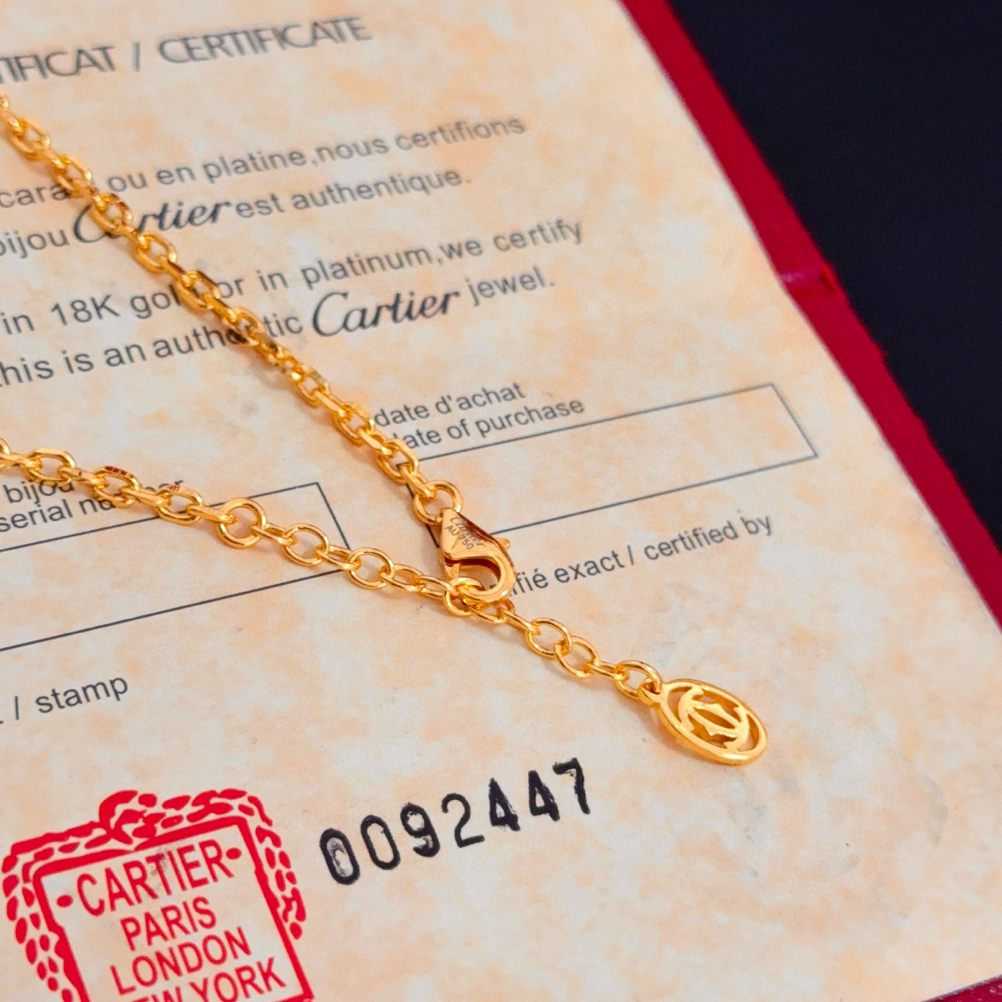 卡地亚镶钻项链 高端定制版本 镶嵌钻工艺 V金材质 经典而时尚风格 用凌厉线条重构爱情美学！打破常规，镶